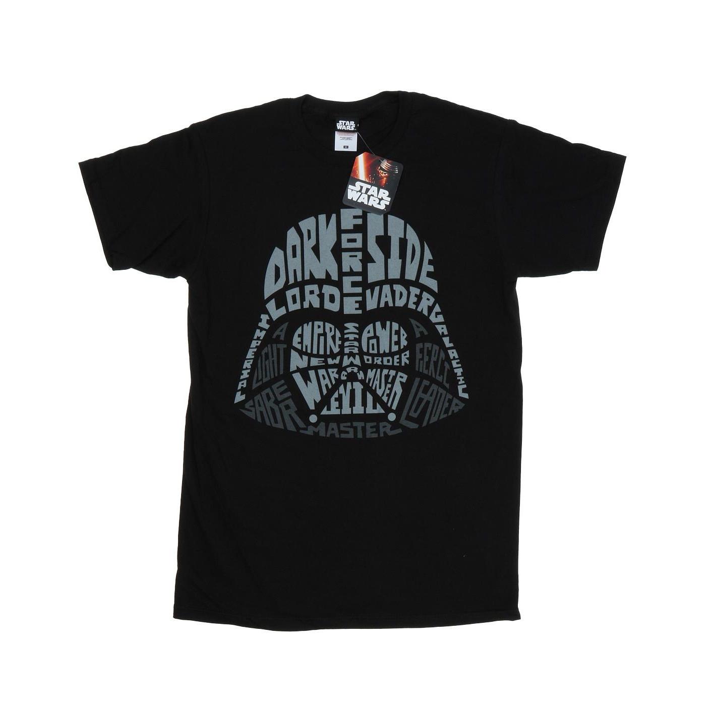 Darth Vader Text Head Tshirt Herren Schwarz 3XL von STAR WARS