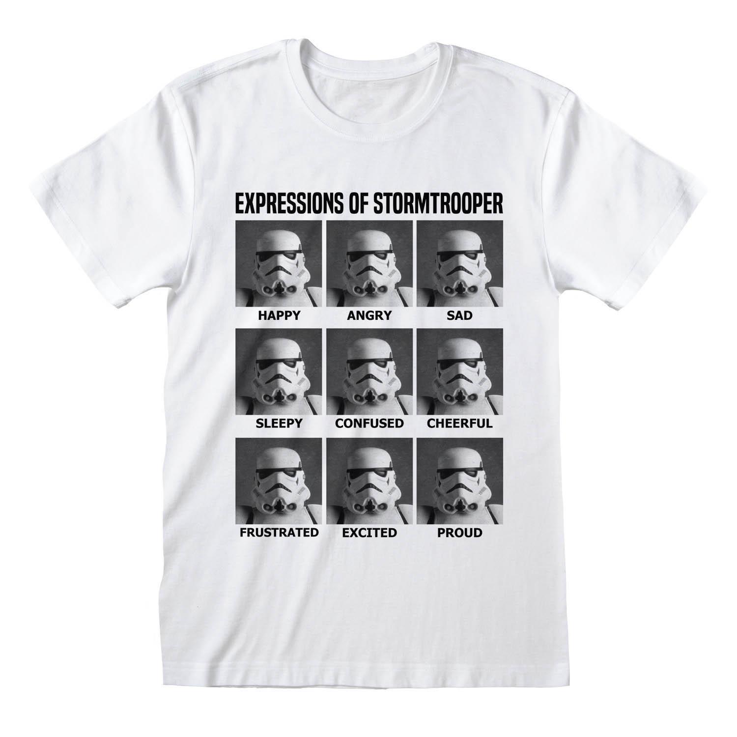 Expressions Of Stormtrooper Tshirt Damen Weiss L von STAR WARS