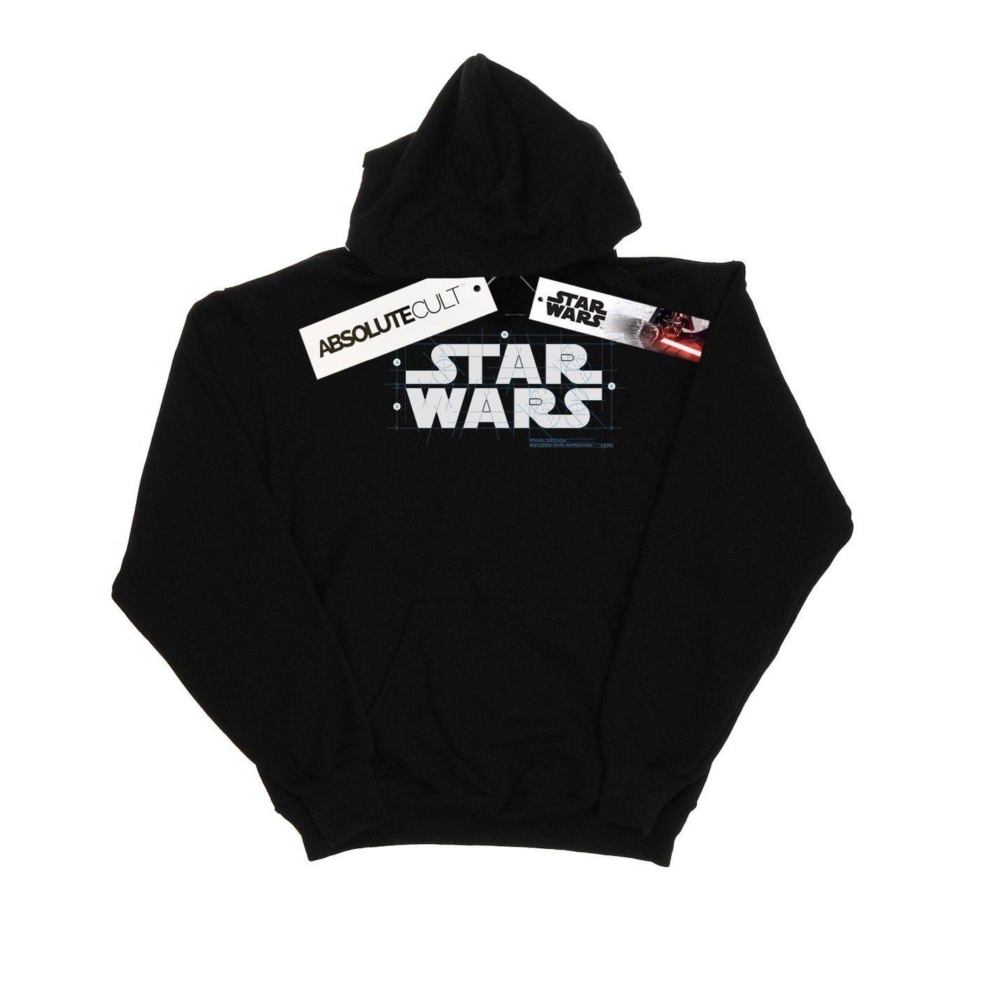 Final Design Logo Kapuzenpullover Jungen Schwarz 140/146 von STAR WARS