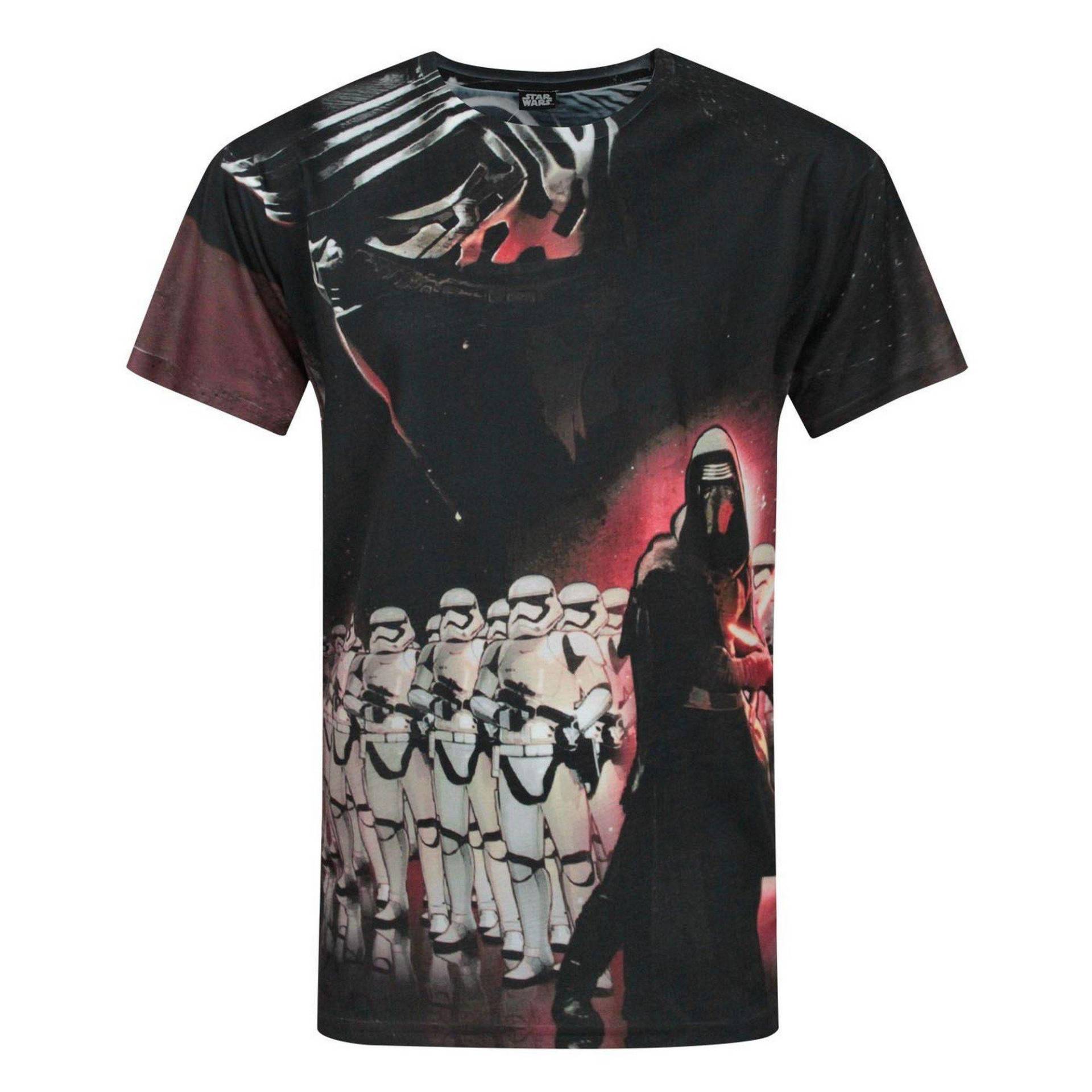 Force Awakens Kylo Ren Sublimation Tshirt Herren Schwarz M von STAR WARS