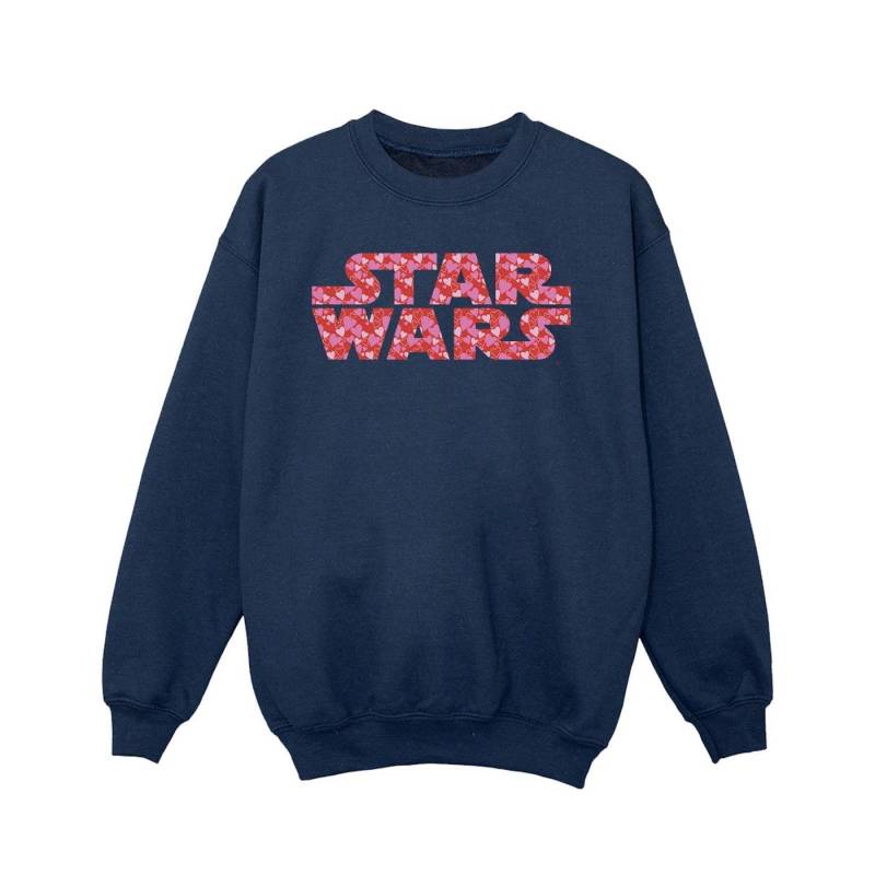 Heart Logo Sweatshirt Mädchen Marine 152-158 von STAR WARS