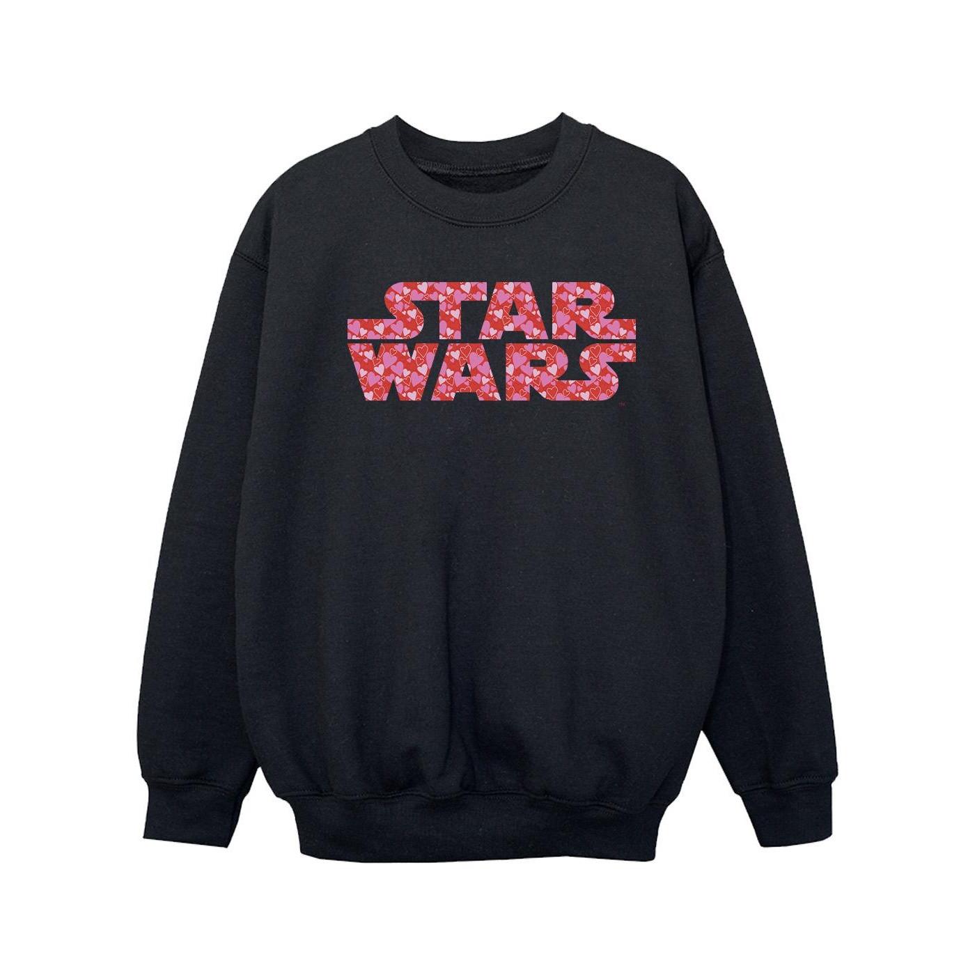 Heart Logo Sweatshirt Mädchen Schwarz 104 von STAR WARS