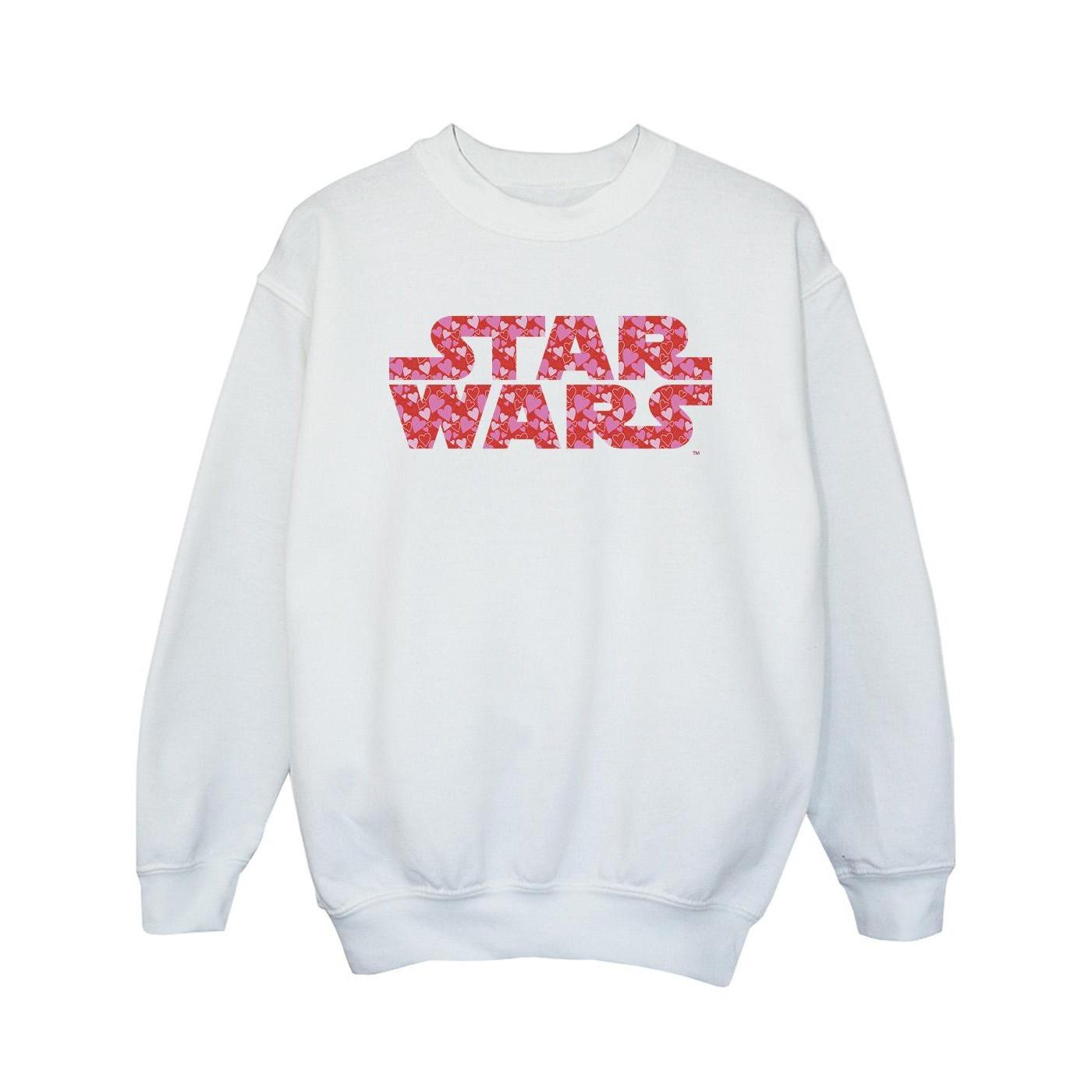 Heart Logo Sweatshirt Mädchen Weiss 104 von STAR WARS