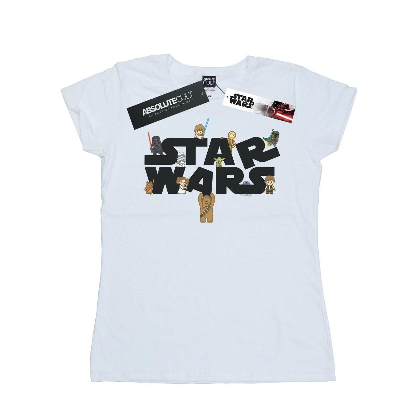 Kiddie Logo Tshirt Damen Weiss L von STAR WARS