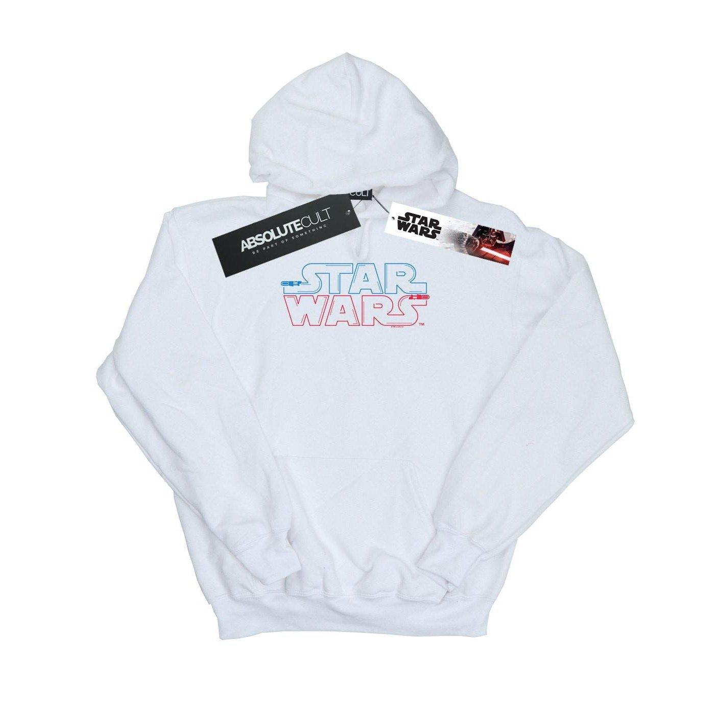 Lightsaber Logo Kapuzenpullover Damen Weiss M von STAR WARS