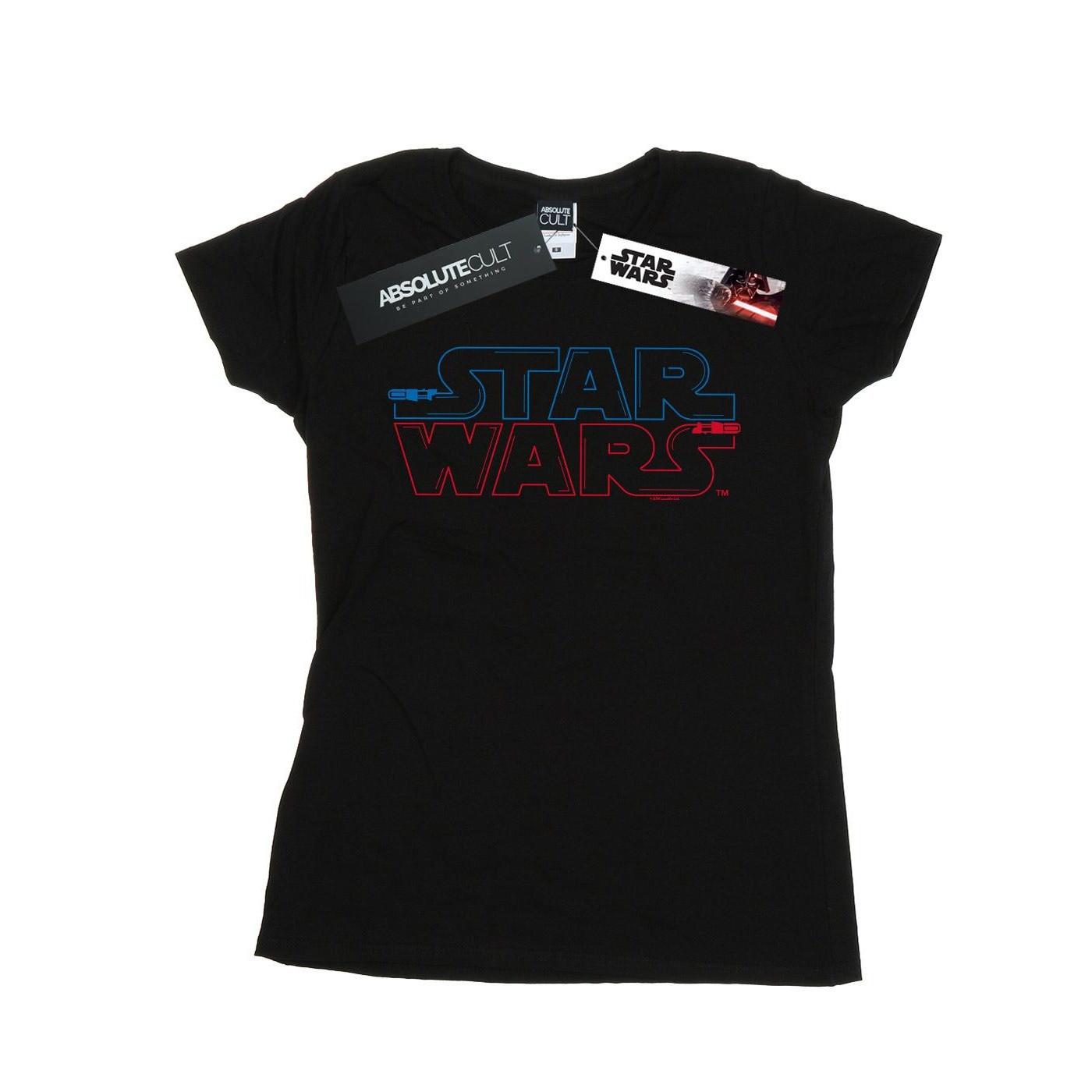 Lightsaber Logo Tshirt Damen Schwarz M von STAR WARS