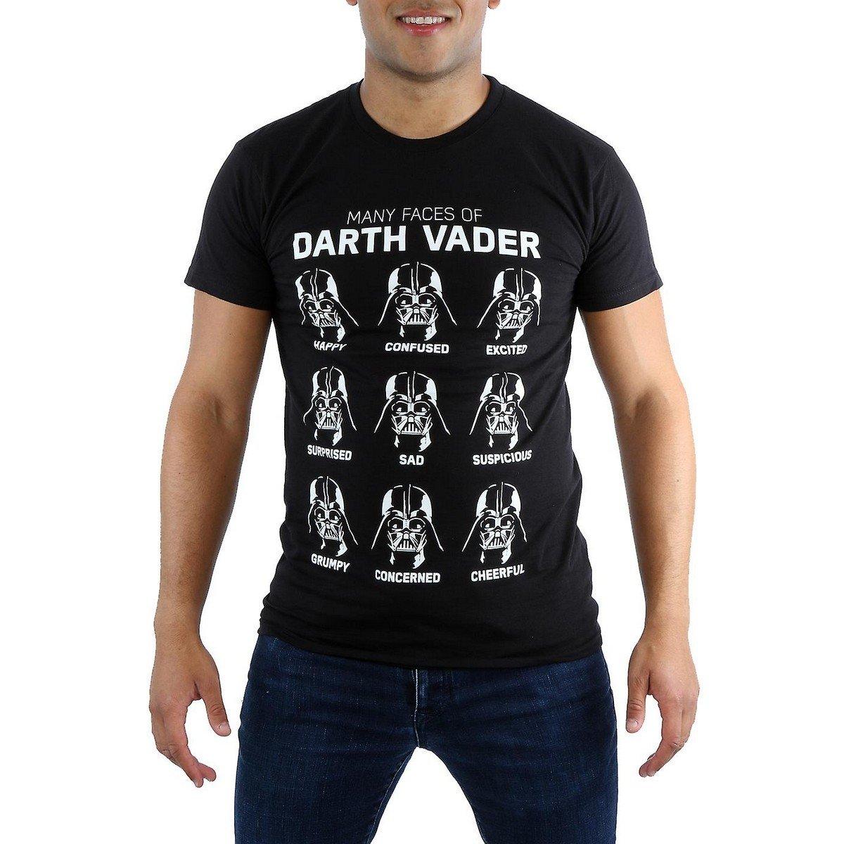 Many Faces Of Darth Vader Tshirt Herren Schwarz S von STAR WARS