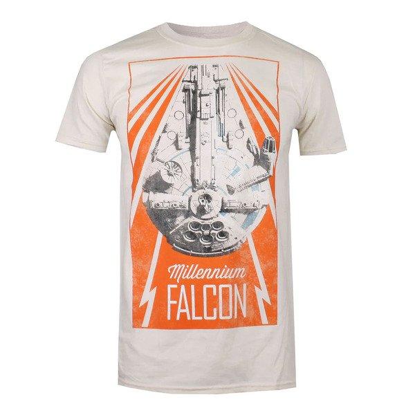 Millennium Falcon Tshirt Herren Beige M von STAR WARS