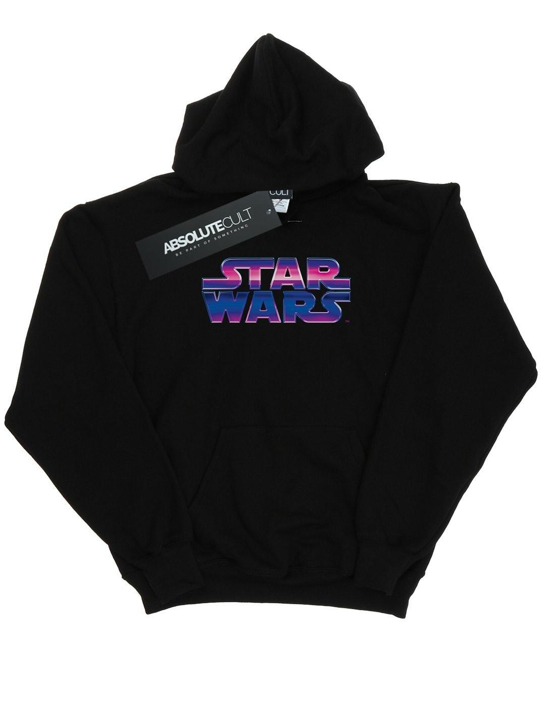 Neon Logo Kapuzenpullover Herren Schwarz 3XL von STAR WARS