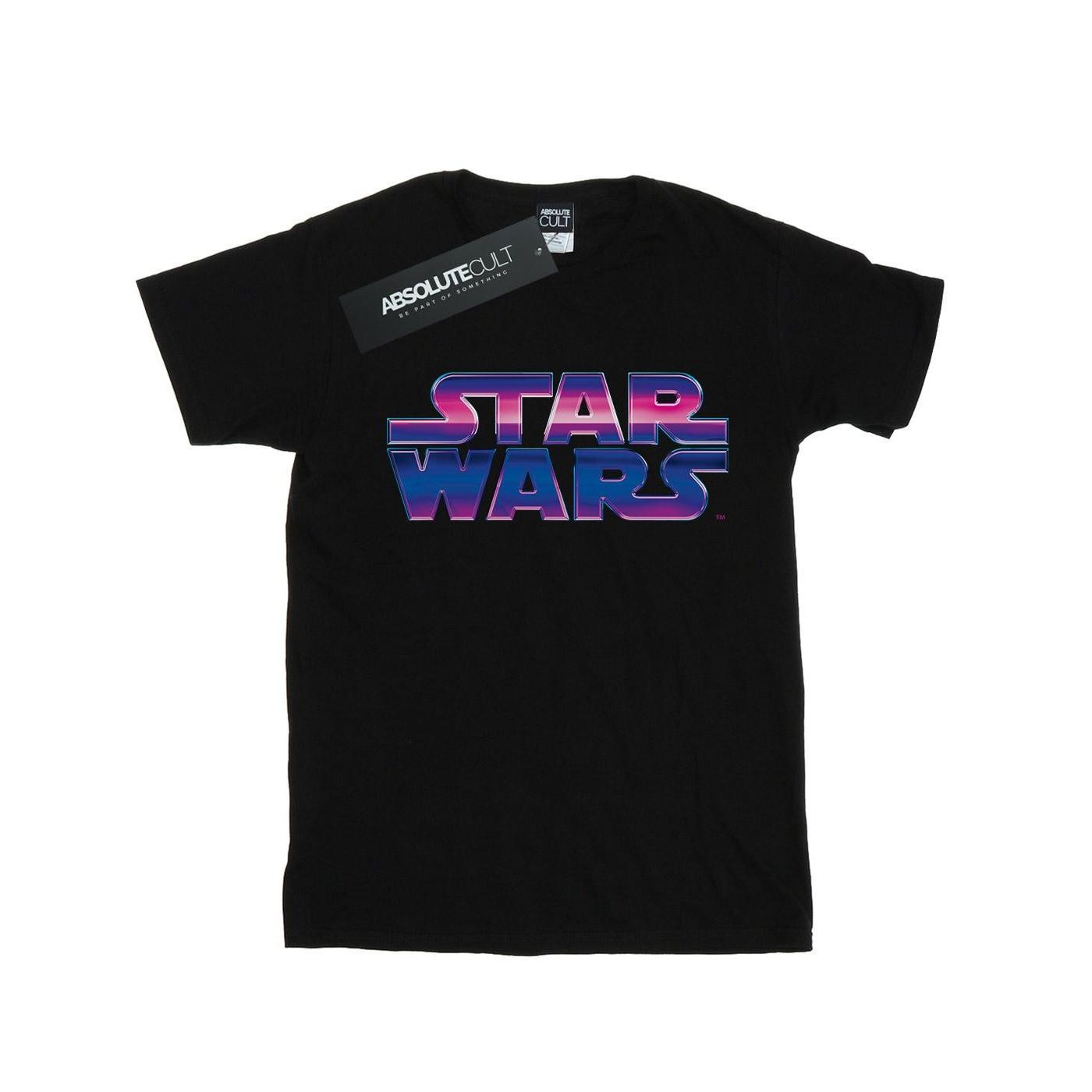 Neon Logo Tshirt Herren Schwarz L von STAR WARS