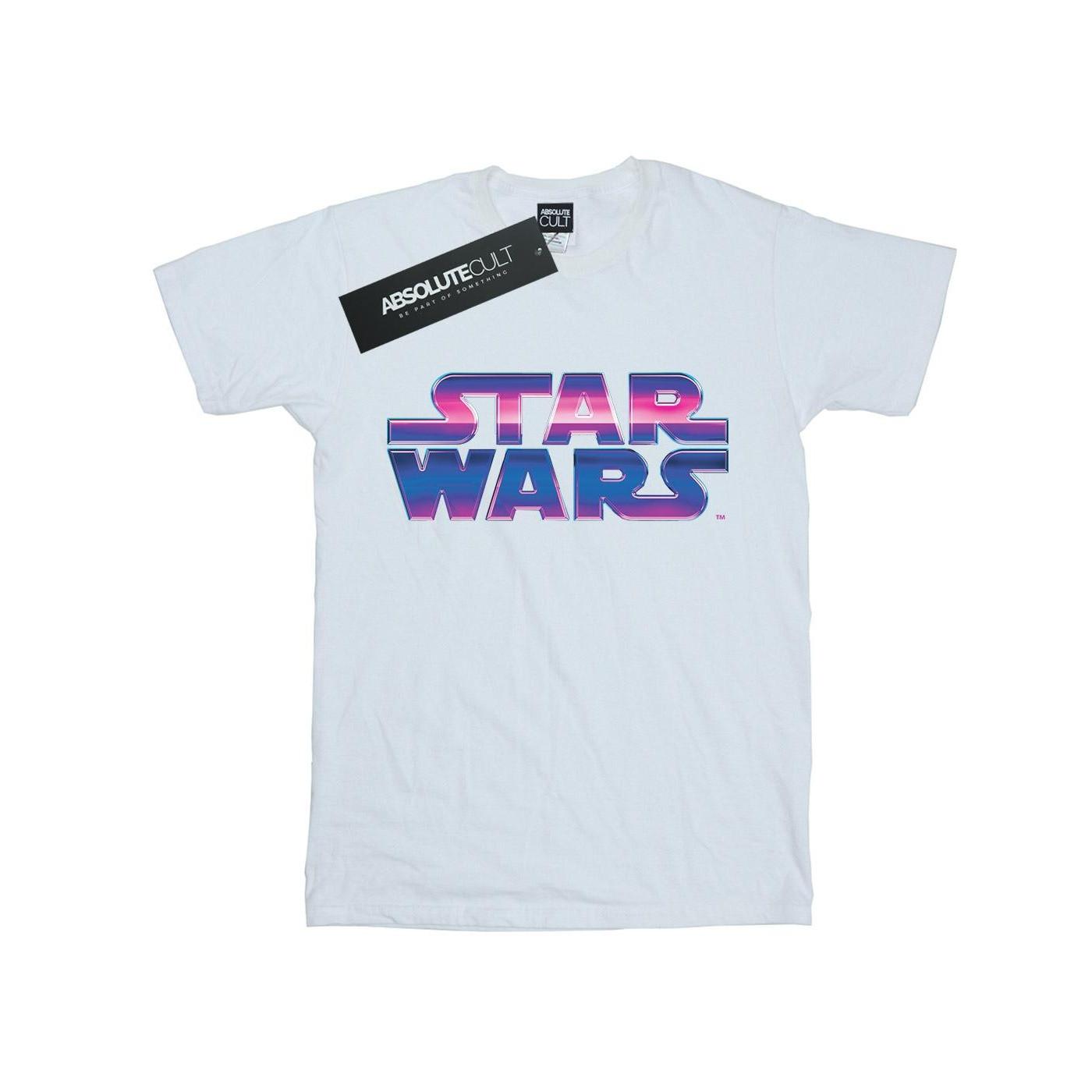 Neon Logo Tshirt Herren Weiss L von STAR WARS