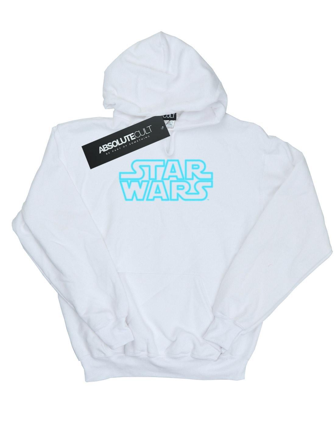 Neon Sign Logo Kapuzenpullover Herren Weiss 3XL von STAR WARS