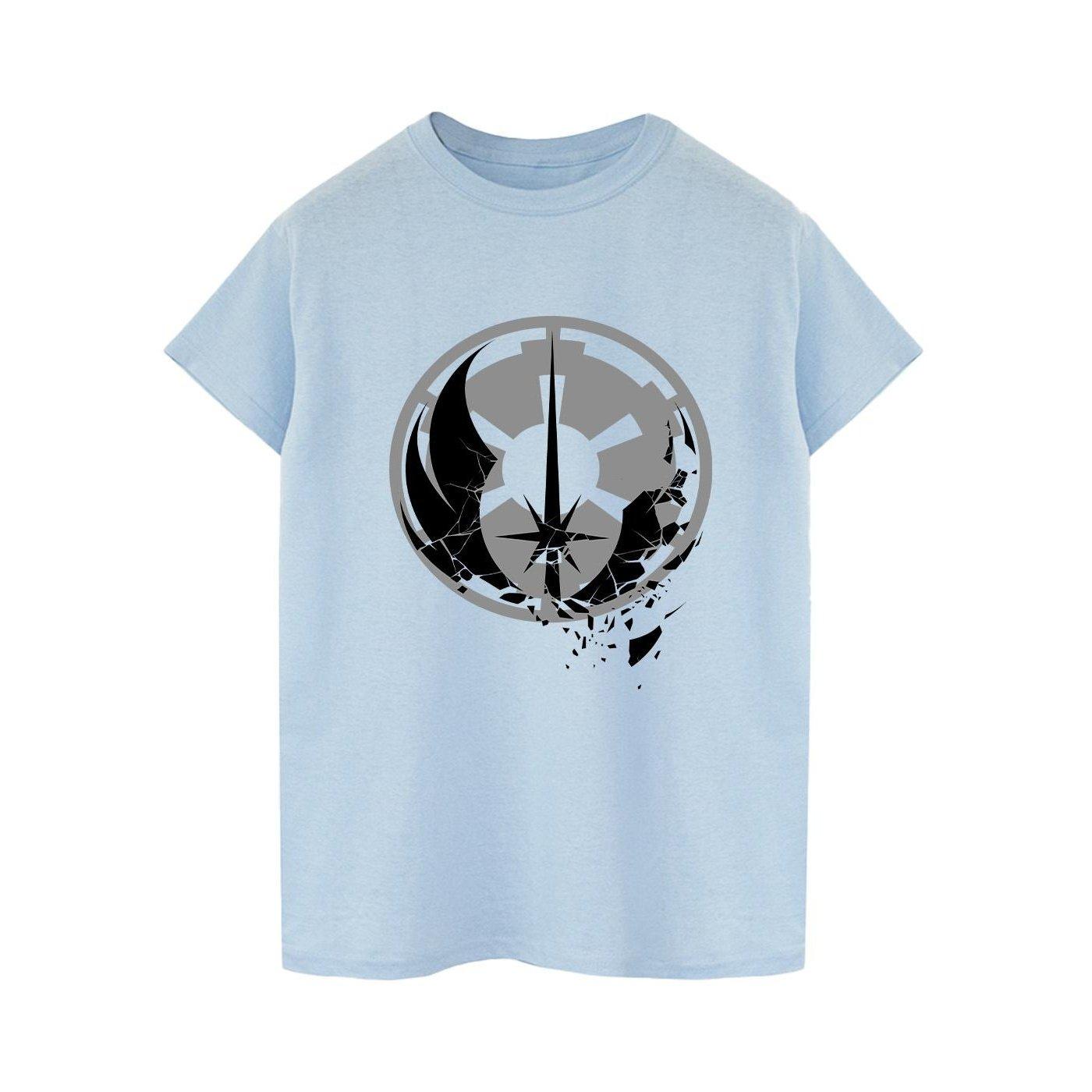 Obiwan Kenobi Fractured Logos Tshirt Herren Blau S von STAR WARS