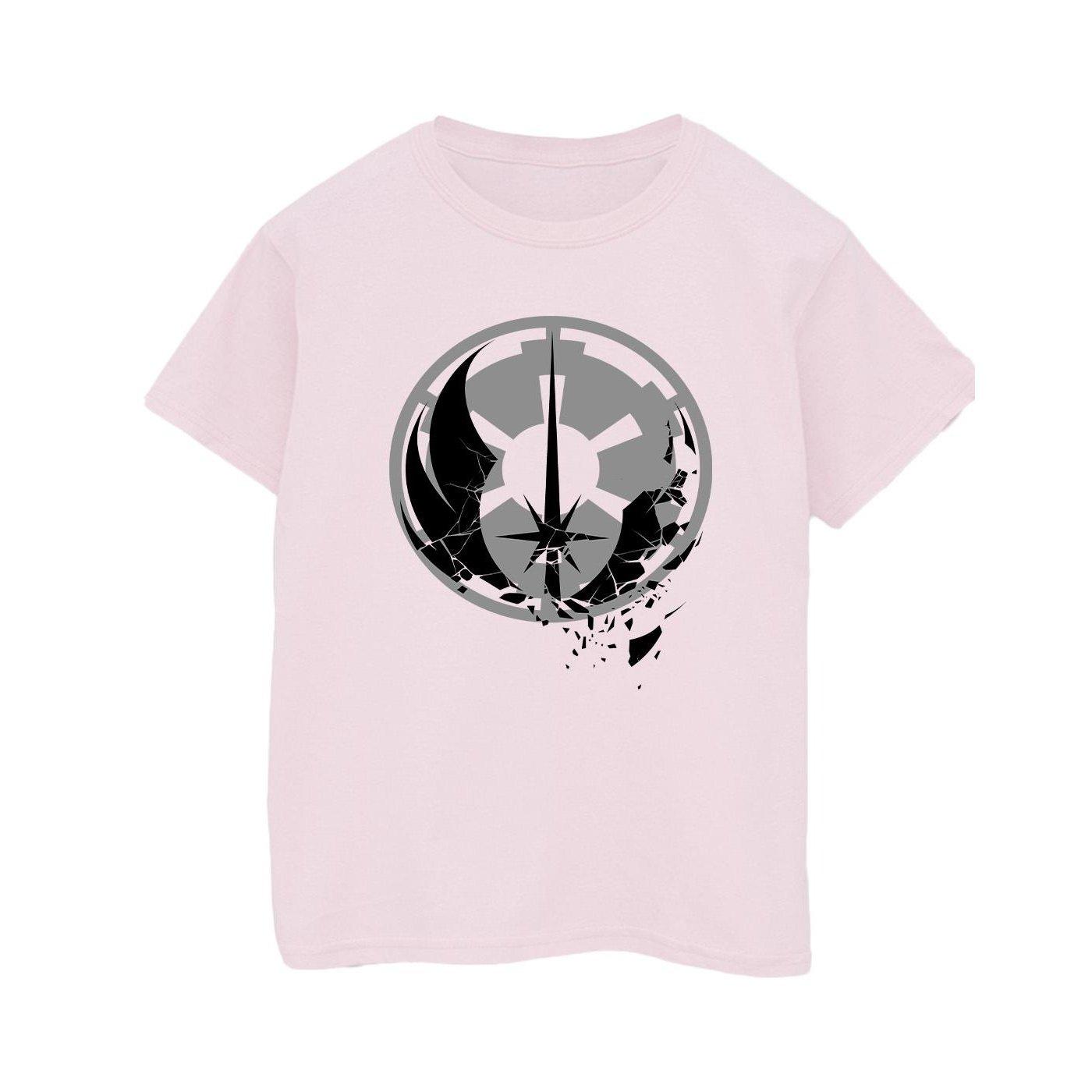 Obiwan Kenobi Fractured Logos Tshirt Herren Pink S von STAR WARS