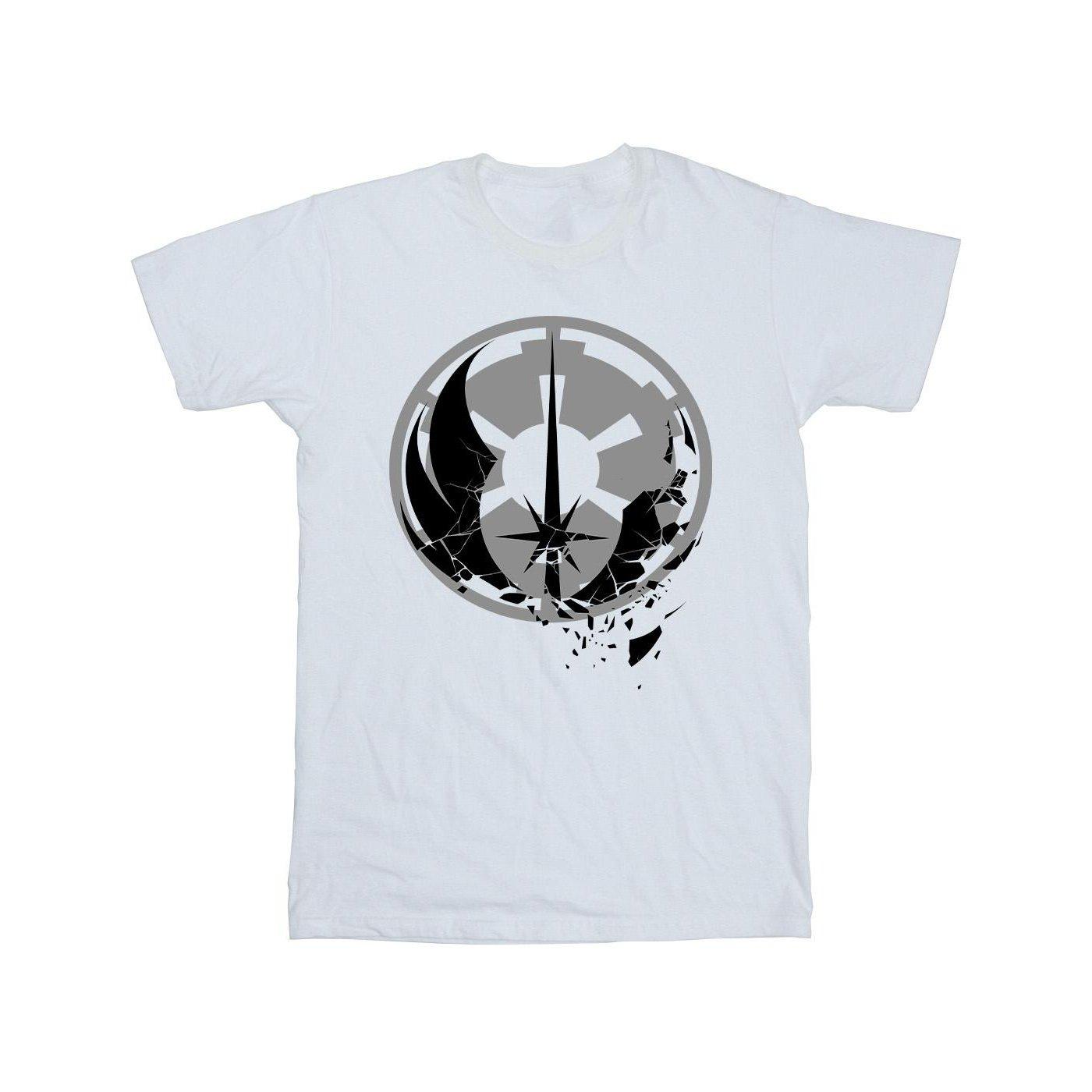 Obiwan Kenobi Fractured Logos Tshirt Herren Weiss M von STAR WARS