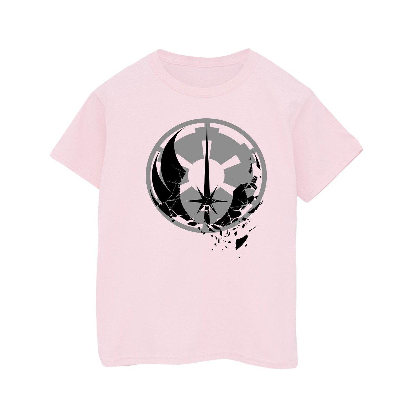 Obiwan Kenobi Fractured Logos Tshirt Jungen Pink 140/146 von STAR WARS