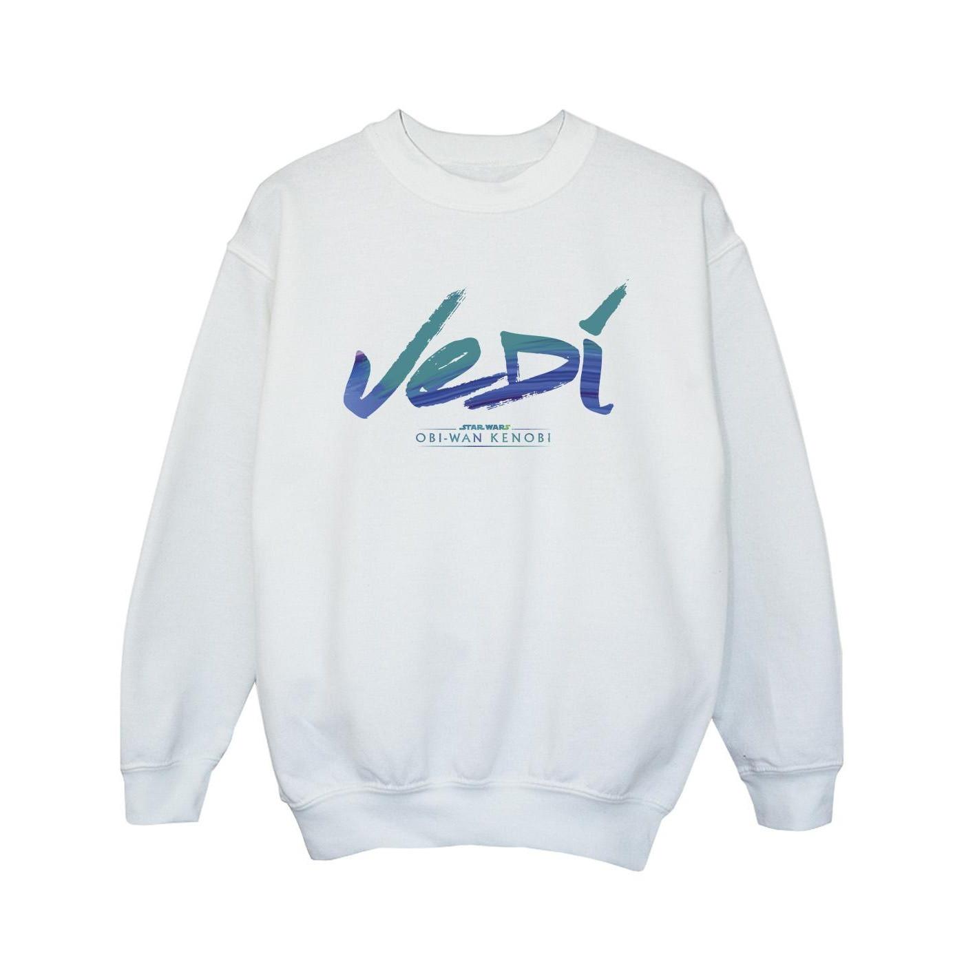 Obiwan Kenobi Jedi Painted Font Sweatshirt Mädchen Weiss 140/146 von STAR WARS