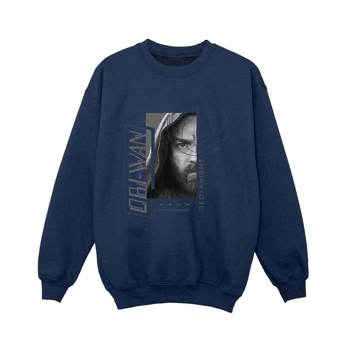 Obiwan Kenobi Jedi Scifi Collage Sweatshirt Jungen Marine 140/146 von STAR WARS