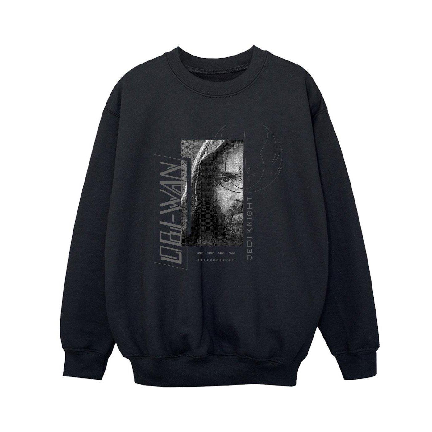 Obiwan Kenobi Jedi Scifi Collage Sweatshirt Jungen Schwarz 116 von STAR WARS