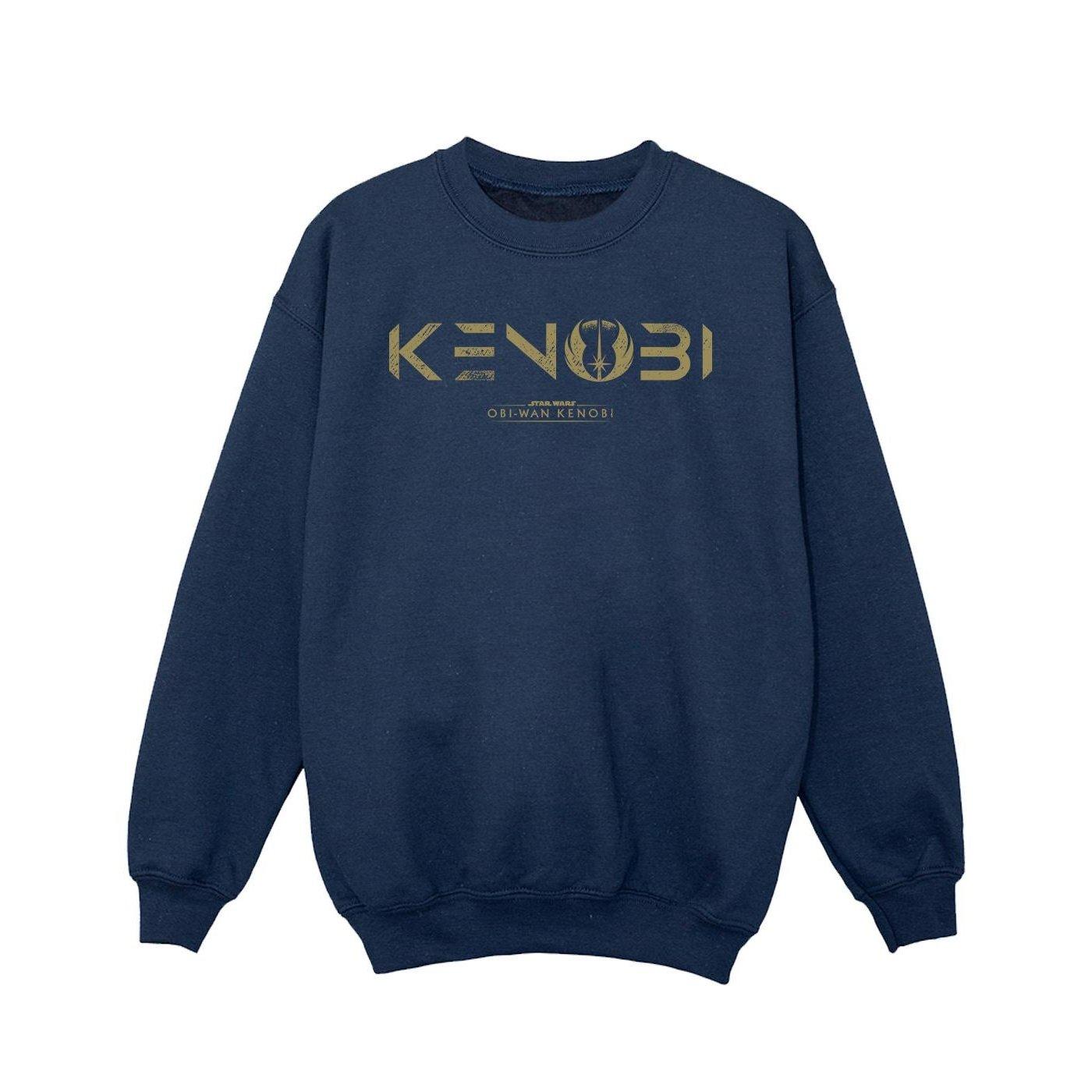 Obiwan Kenobi Logo Sweatshirt Mädchen Marine 128 von STAR WARS