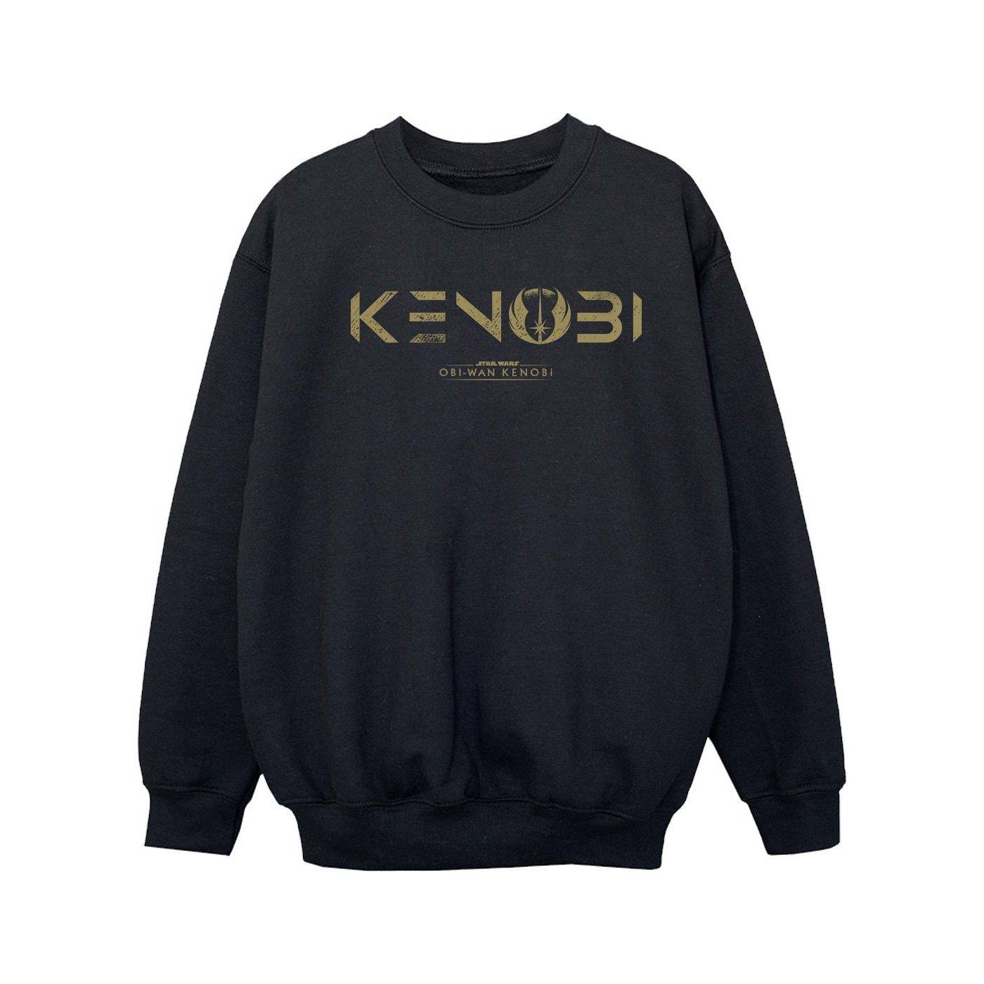 Obiwan Kenobi Logo Sweatshirt Mädchen Schwarz 116 von STAR WARS