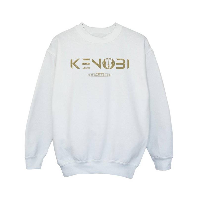Obiwan Kenobi Logo Sweatshirt Mädchen Weiss 128 von STAR WARS