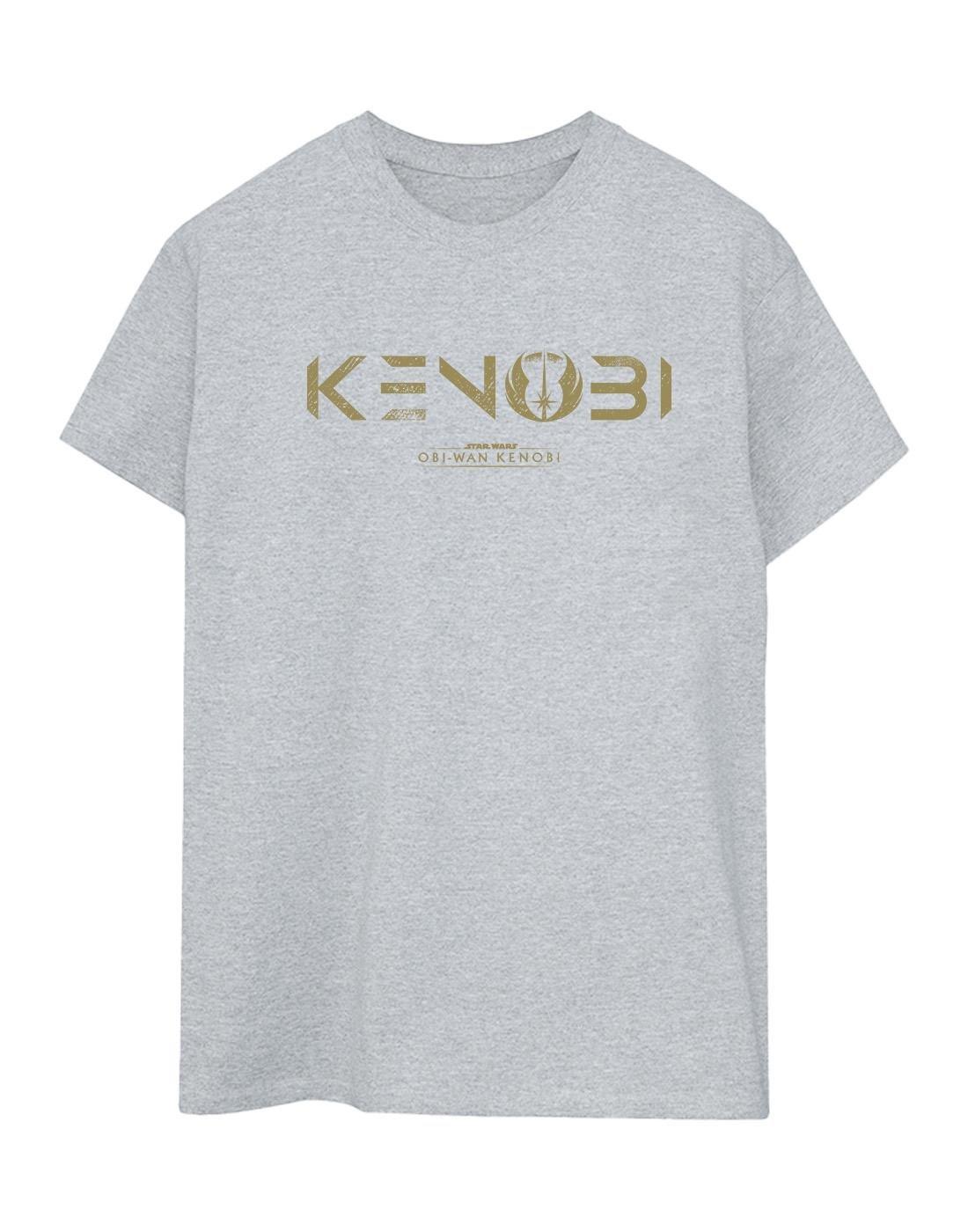 Obiwan Kenobi Logo Tshirt Damen Grau S von STAR WARS