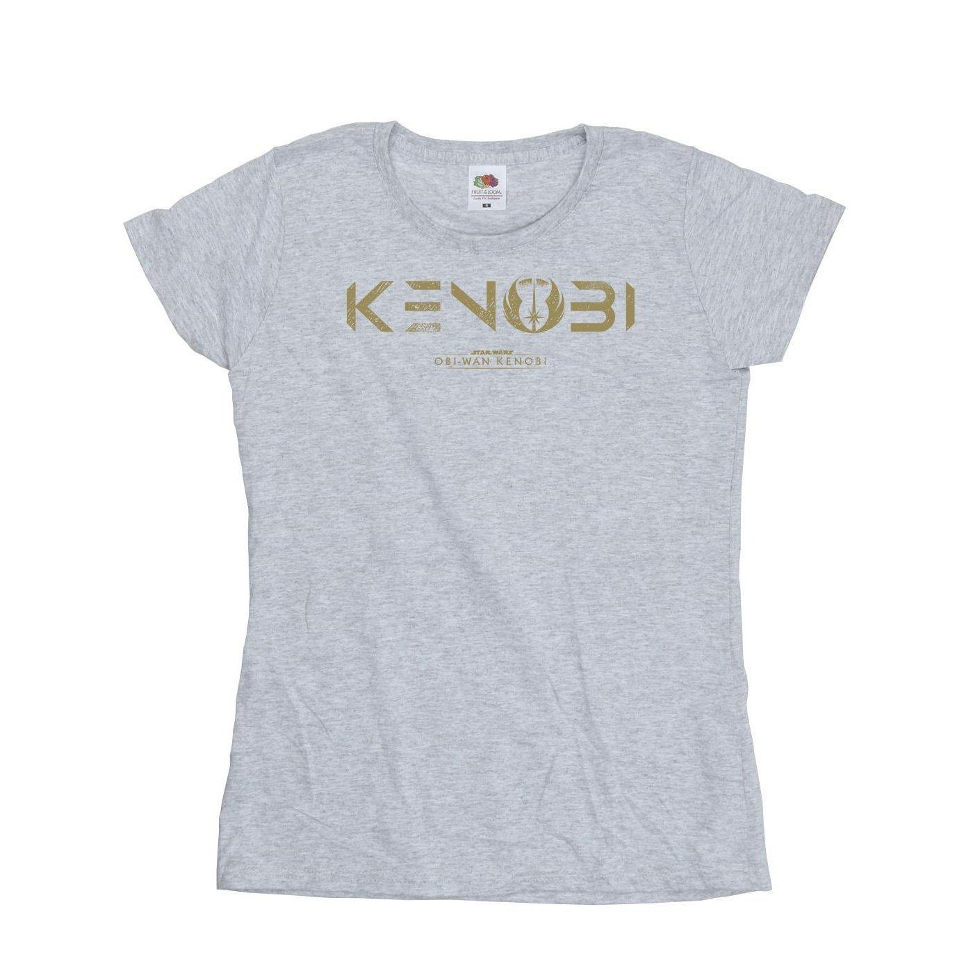 Obiwan Kenobi Logo Tshirt Damen Grau XXL von STAR WARS