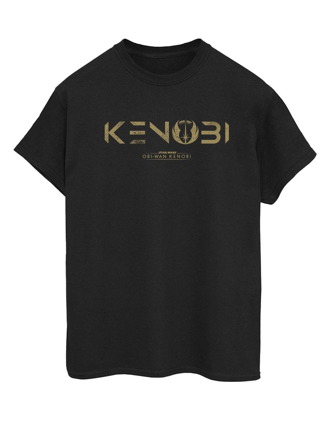 Obiwan Kenobi Logo Tshirt Damen Schwarz L von STAR WARS