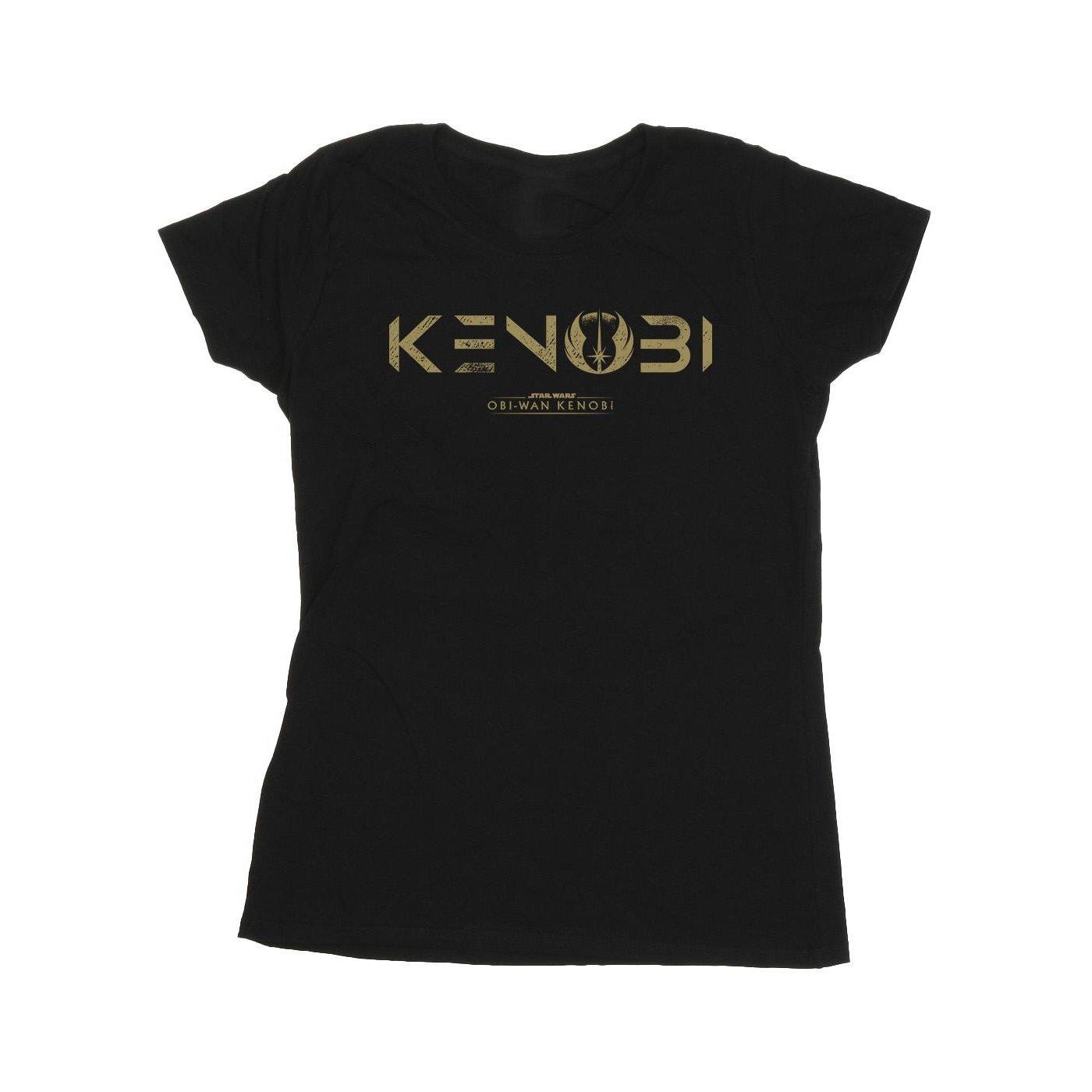 Obiwan Kenobi Logo Tshirt Damen Schwarz XL von STAR WARS