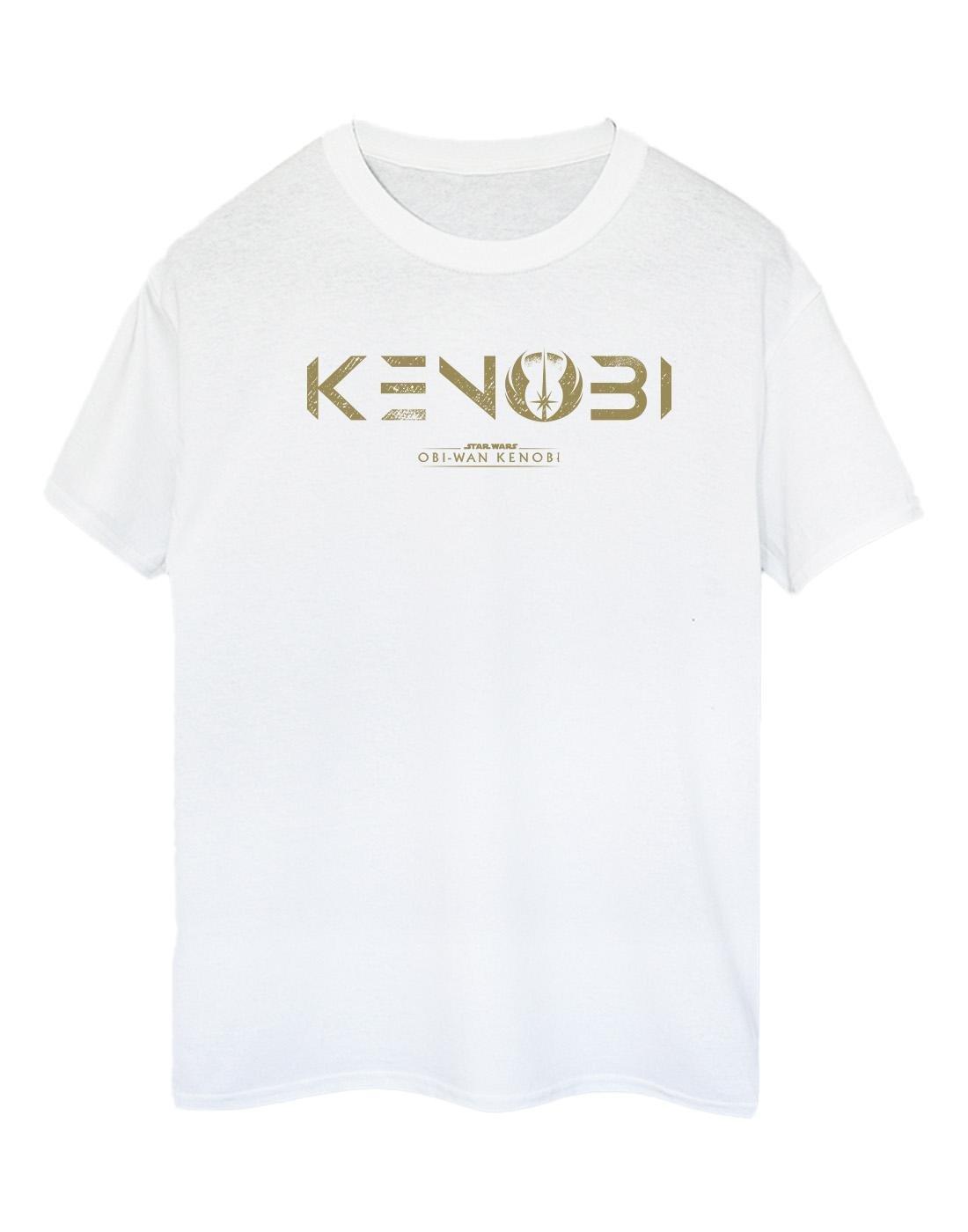 Obiwan Kenobi Logo Tshirt Damen Weiss L von STAR WARS