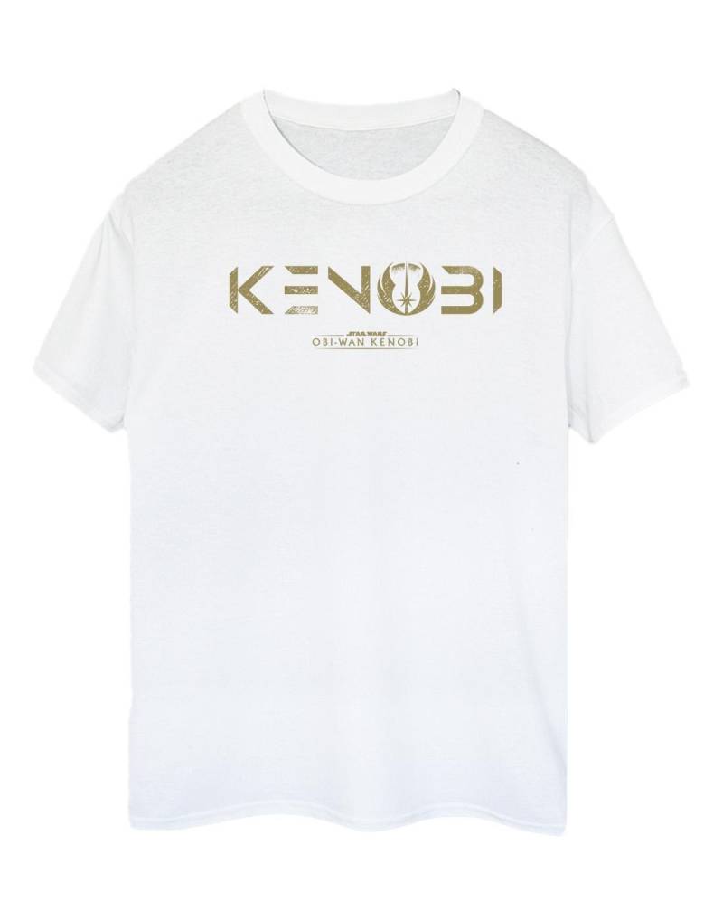 Obiwan Kenobi Logo Tshirt Damen Weiss XXL von STAR WARS