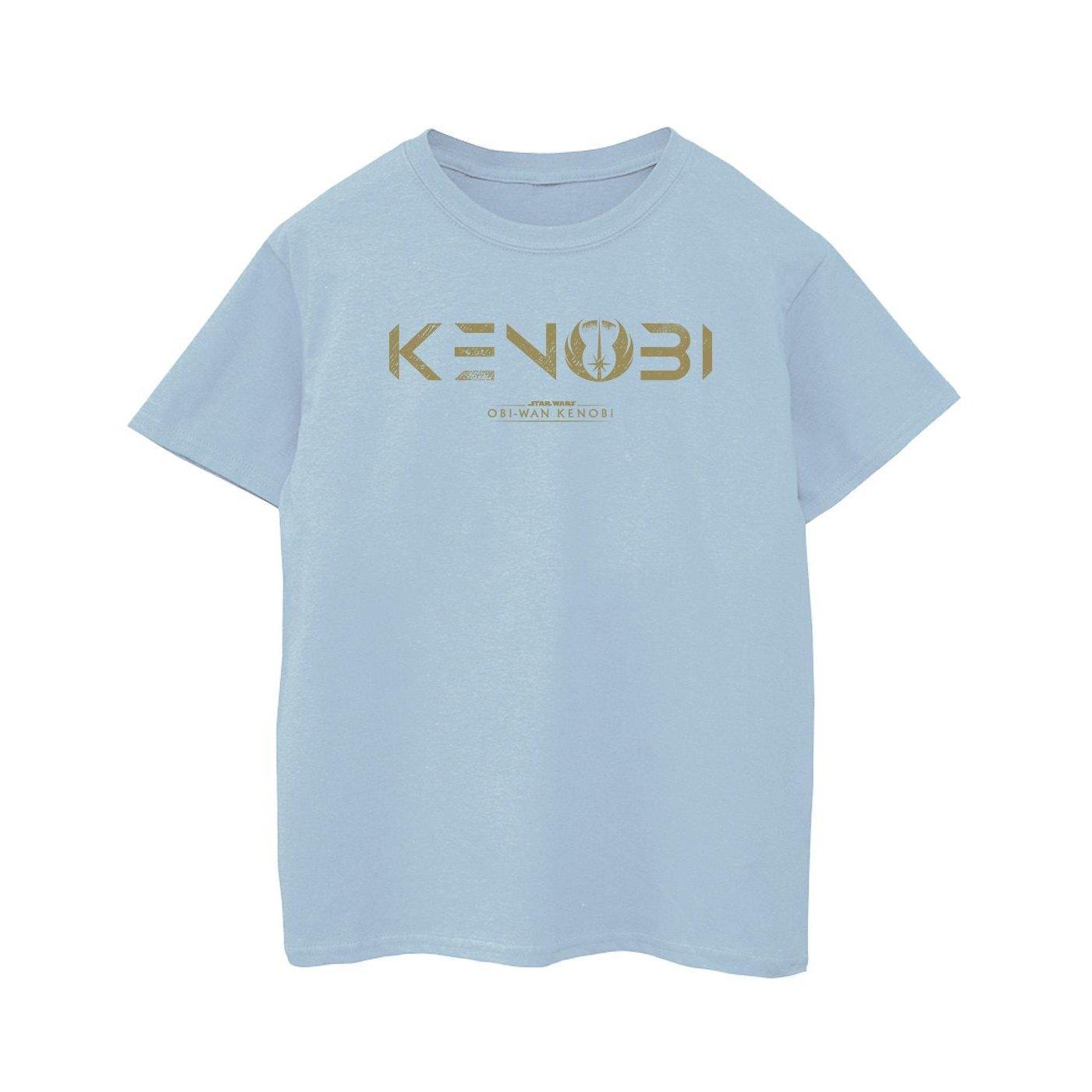 Obiwan Kenobi Logo Tshirt Jungen Blau 116 von STAR WARS