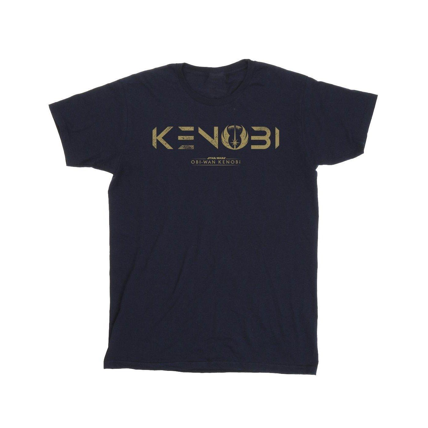 Obiwan Kenobi Logo Tshirt Jungen Marine 116 von STAR WARS