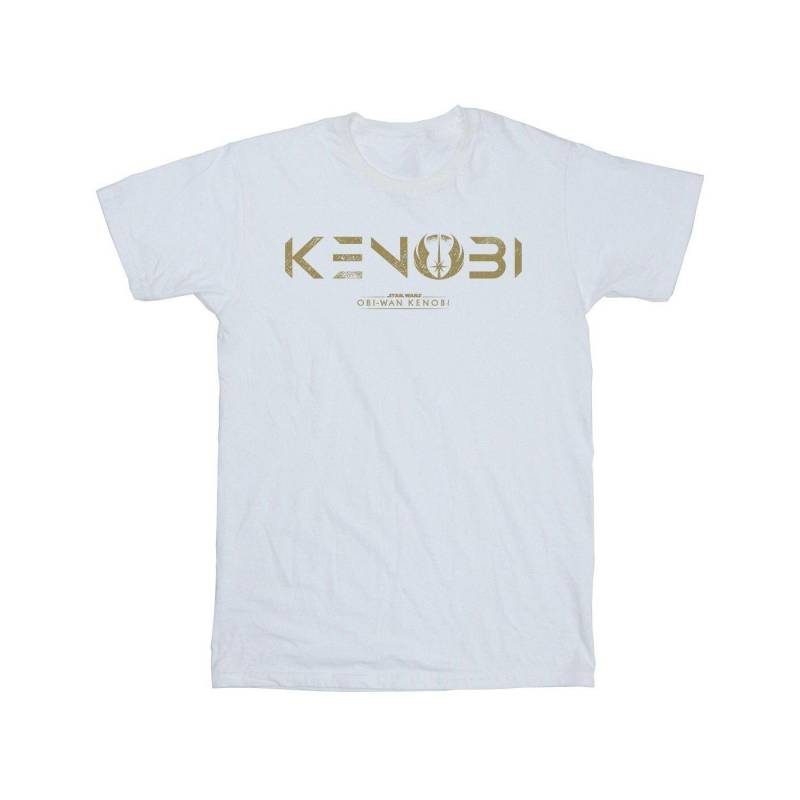 Obiwan Kenobi Logo Tshirt Mädchen Weiss 104 von STAR WARS