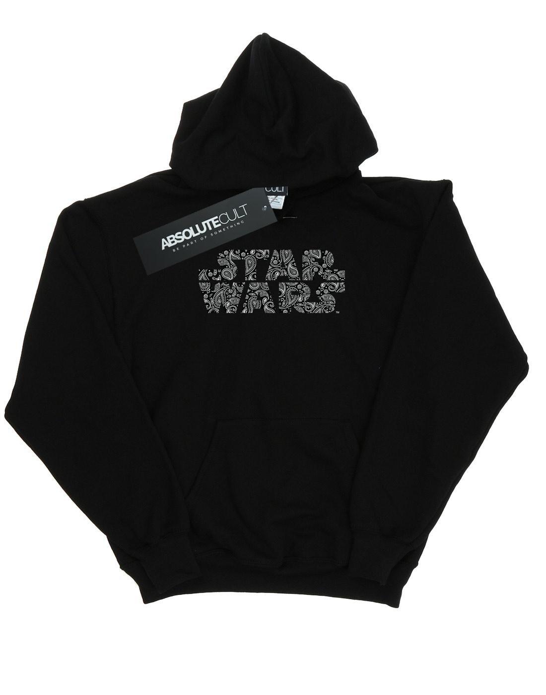 Paisley Logo Kapuzenpullover Herren Schwarz 3XL von STAR WARS