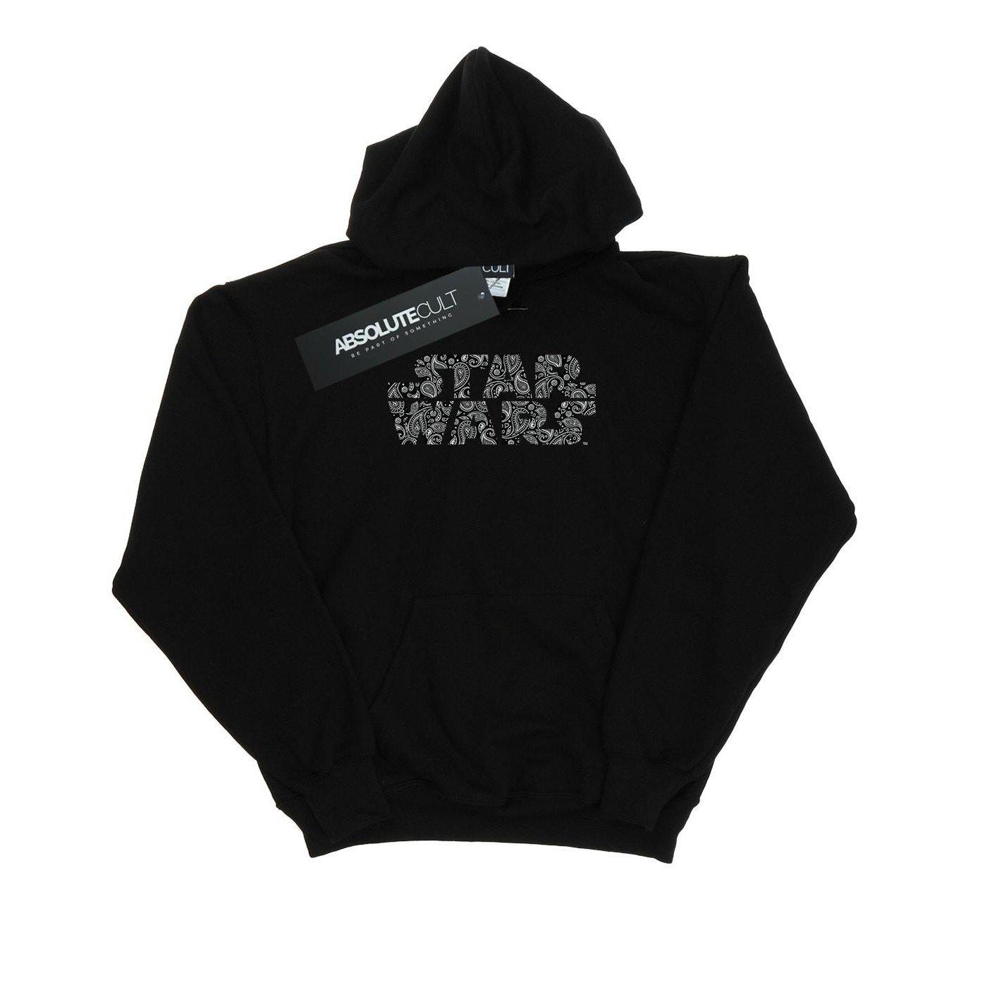 Paisley Logo Kapuzenpullover Mädchen Schwarz 116 von STAR WARS