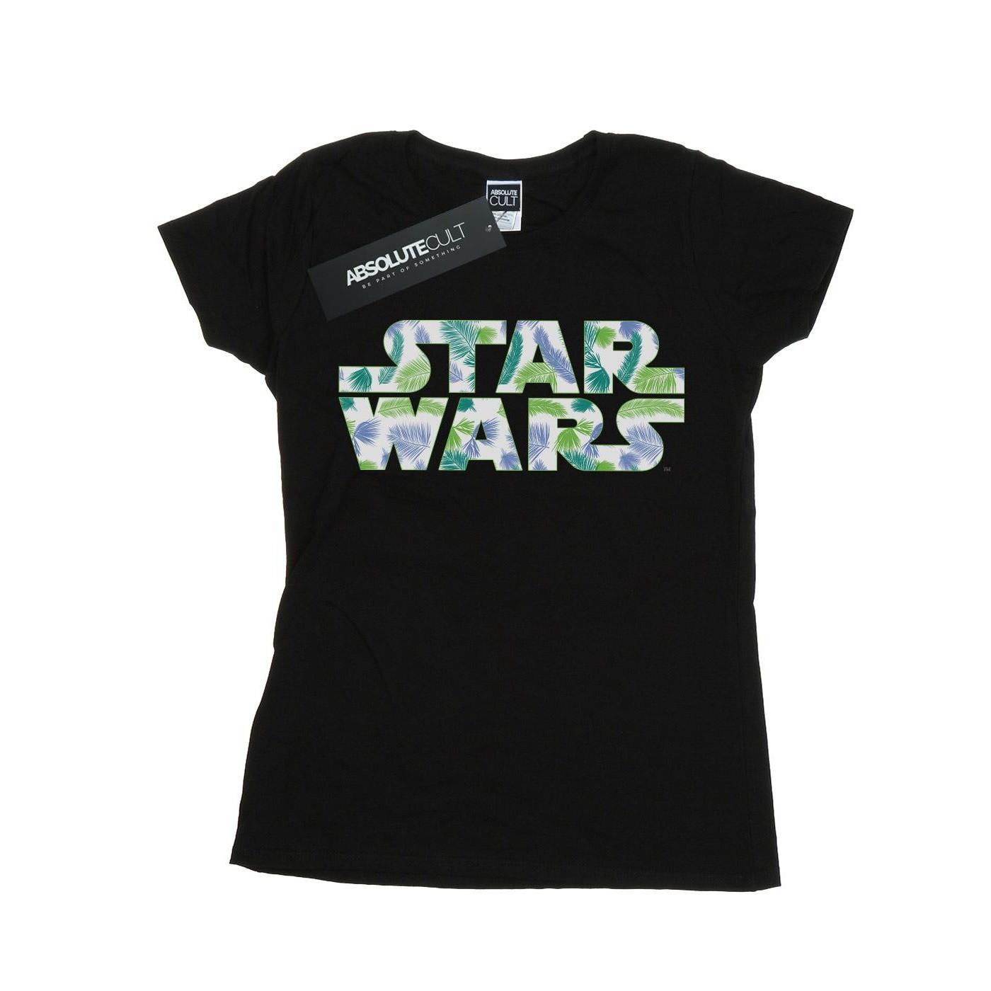 Palm Logo Tshirt Damen Schwarz XL von STAR WARS