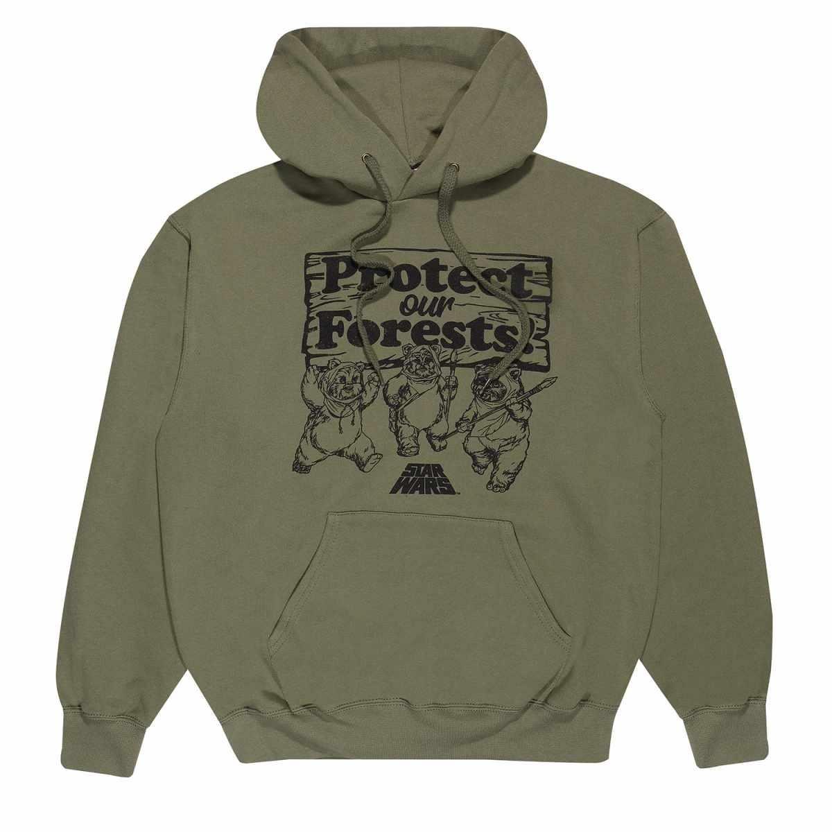 Pect Our Forests Kapuzenpullover Damen Olivegrün L von STAR WARS