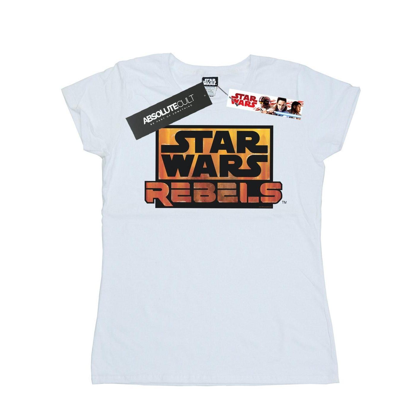 Rebels Logo Tshirt Damen Weiss M von STAR WARS