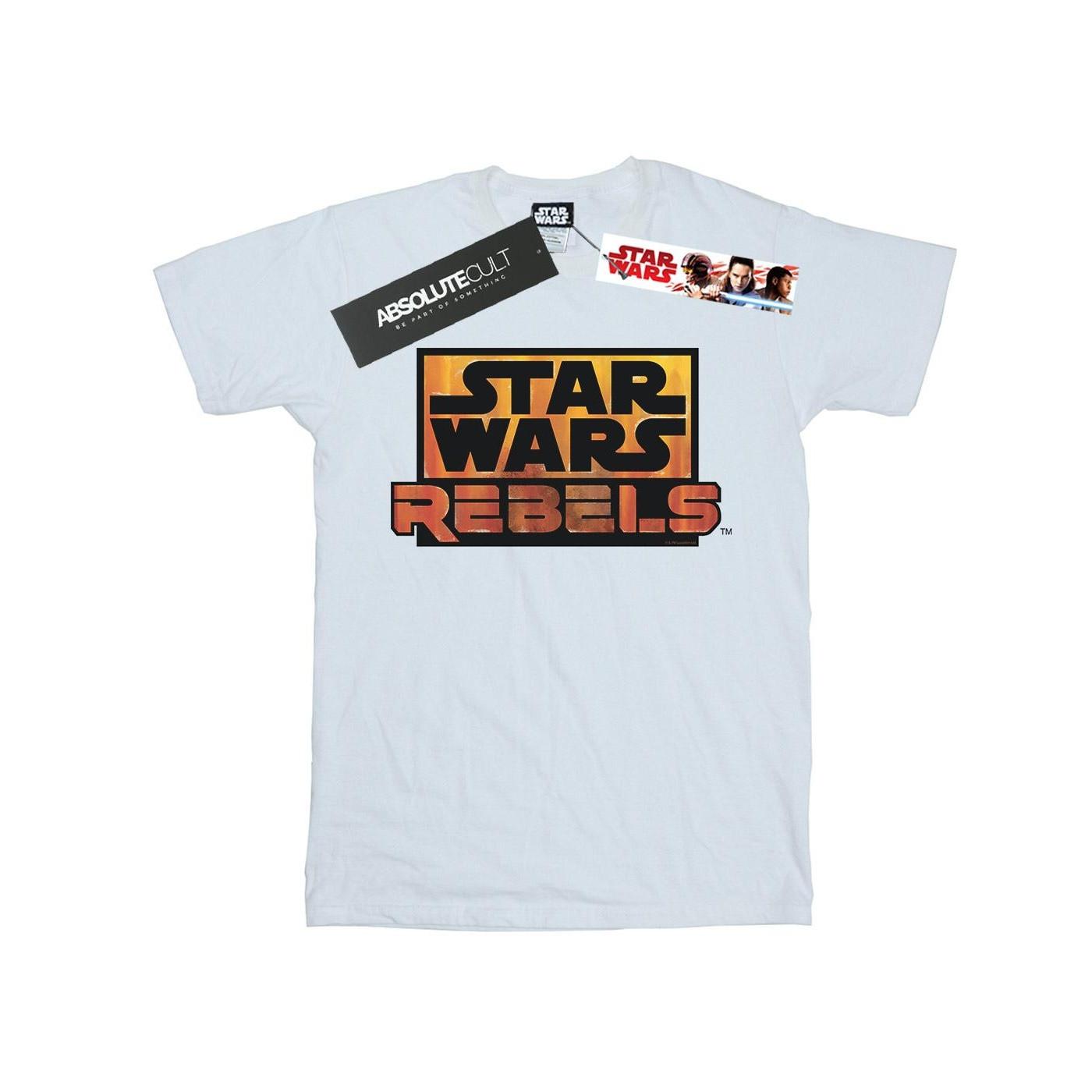 Rebels Logo Tshirt Herren Weiss XXL von STAR WARS