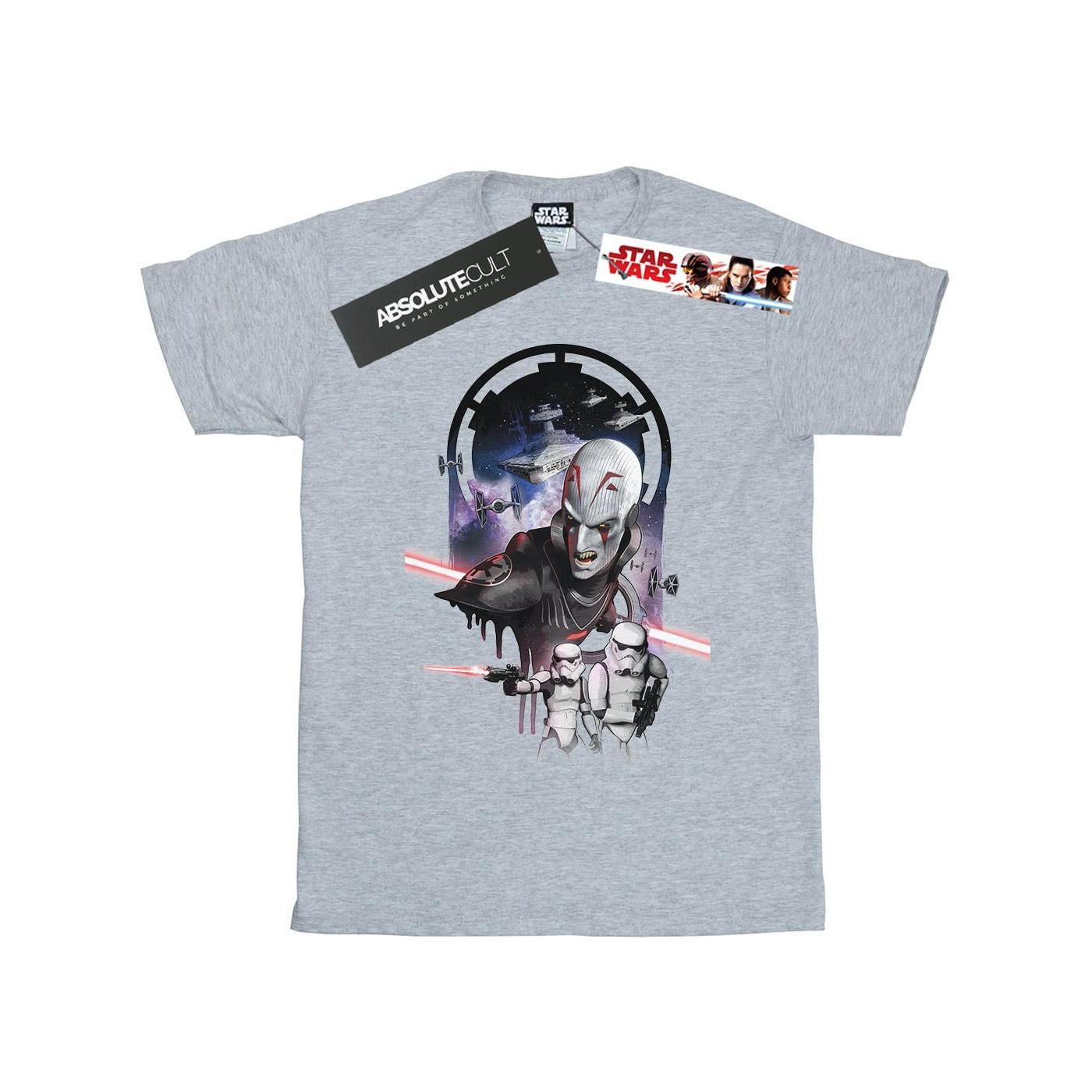 Rebels The Grand Inquisitor Tshirt Mädchen Grau 128 von STAR WARS