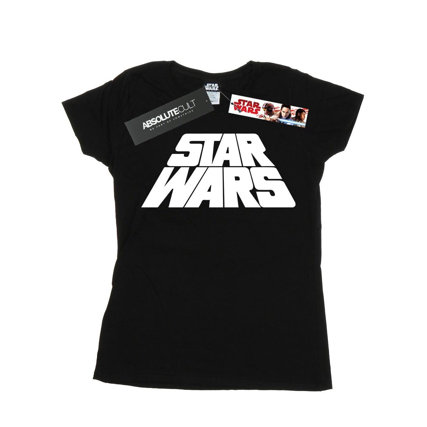 Retro Logo Tshirt Damen Schwarz XS von STAR WARS