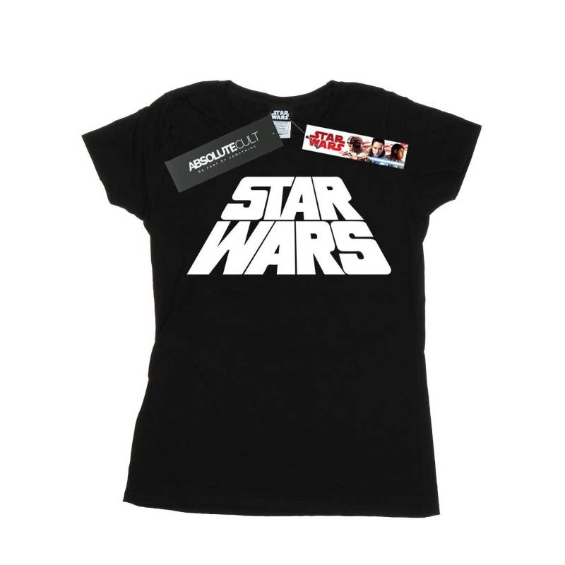 Retro Logo Tshirt Damen Schwarz XXL von STAR WARS