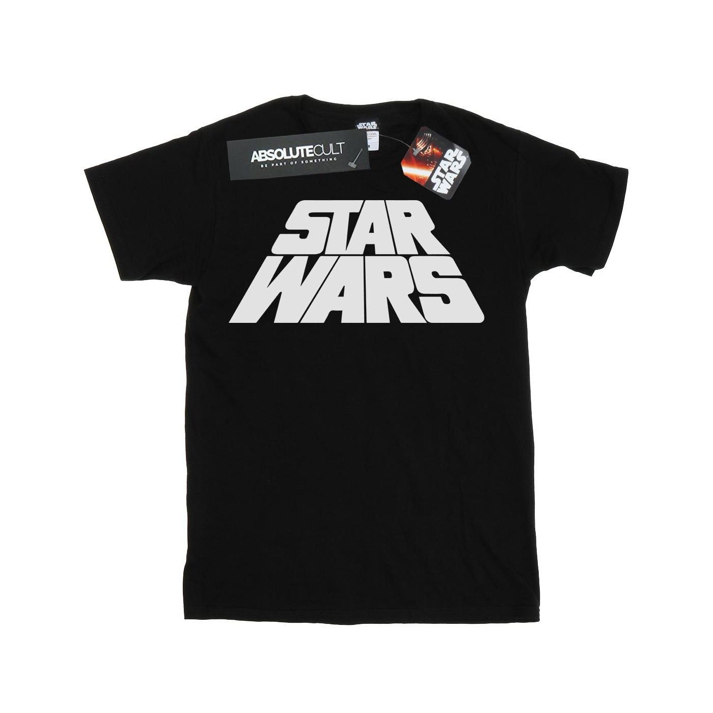 Retro Logo Tshirt Herren Schwarz S von STAR WARS