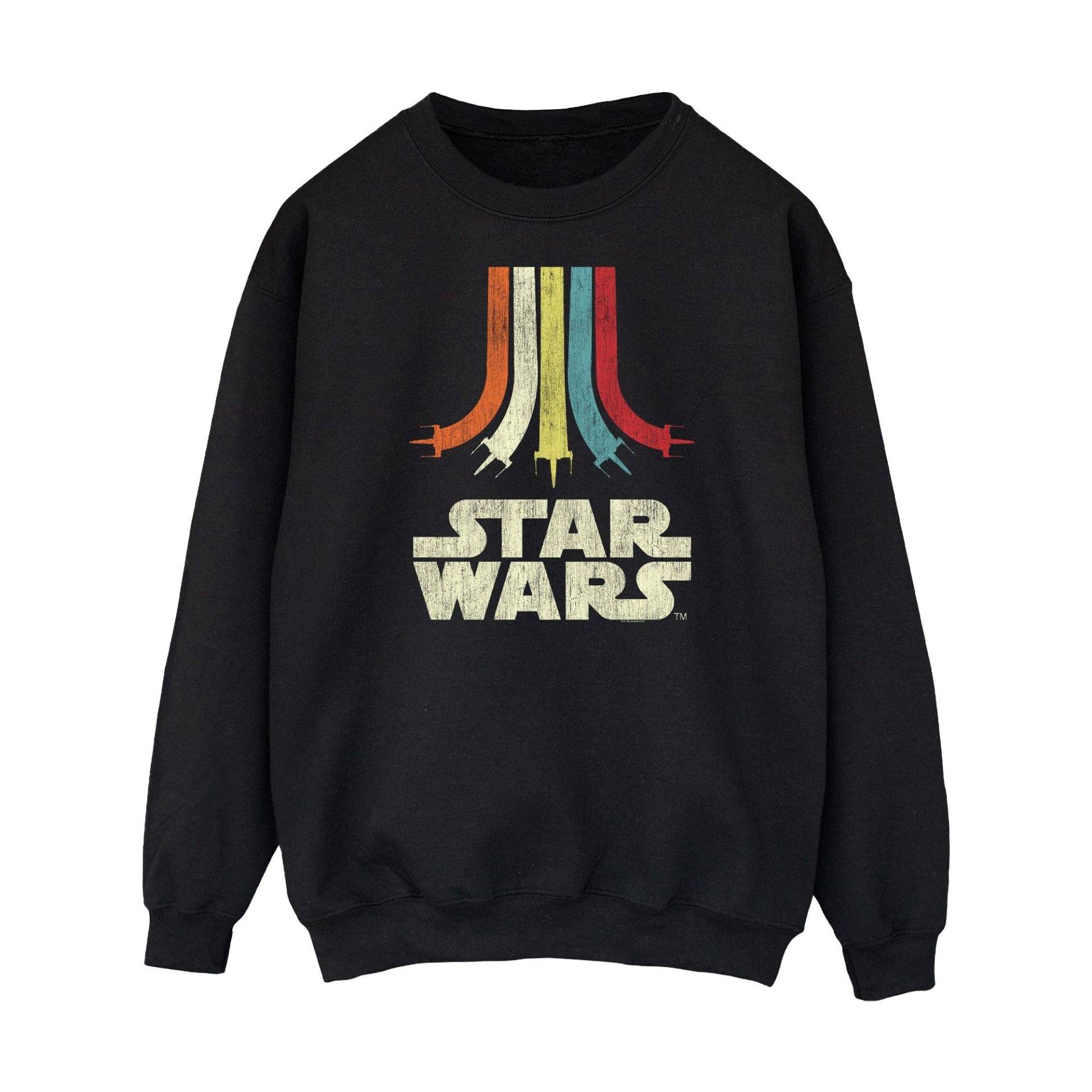 Retro Sweatshirt Damen Schwarz S von STAR WARS