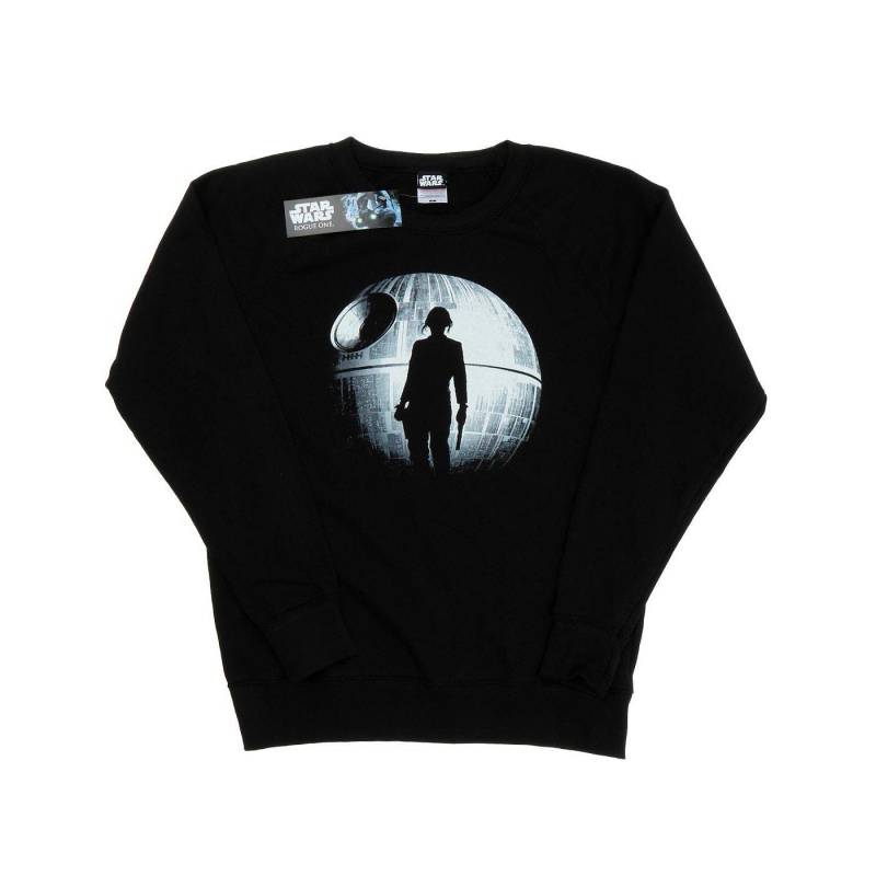 Rogue One Death Star Jyn Silhouette Sweatshirt Damen Schwarz XS von STAR WARS