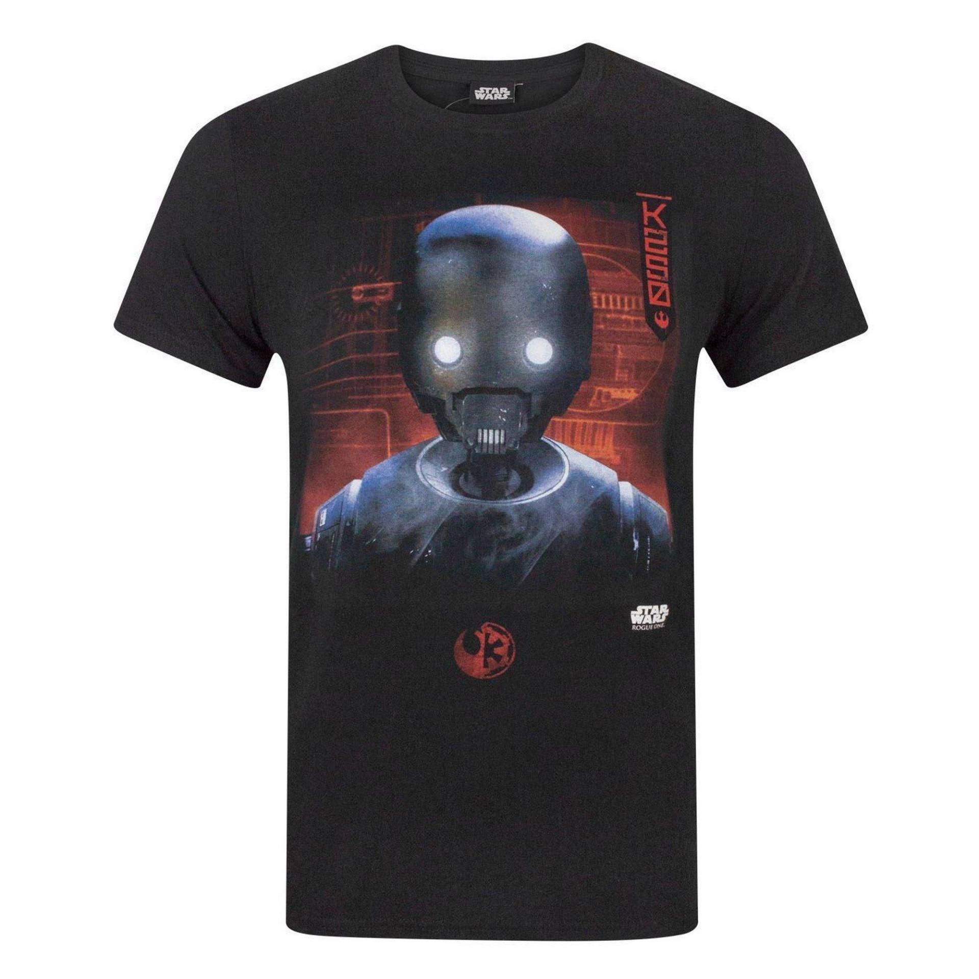 Rogue One K2s0 Robot Tshirt Herren Schwarz S von STAR WARS