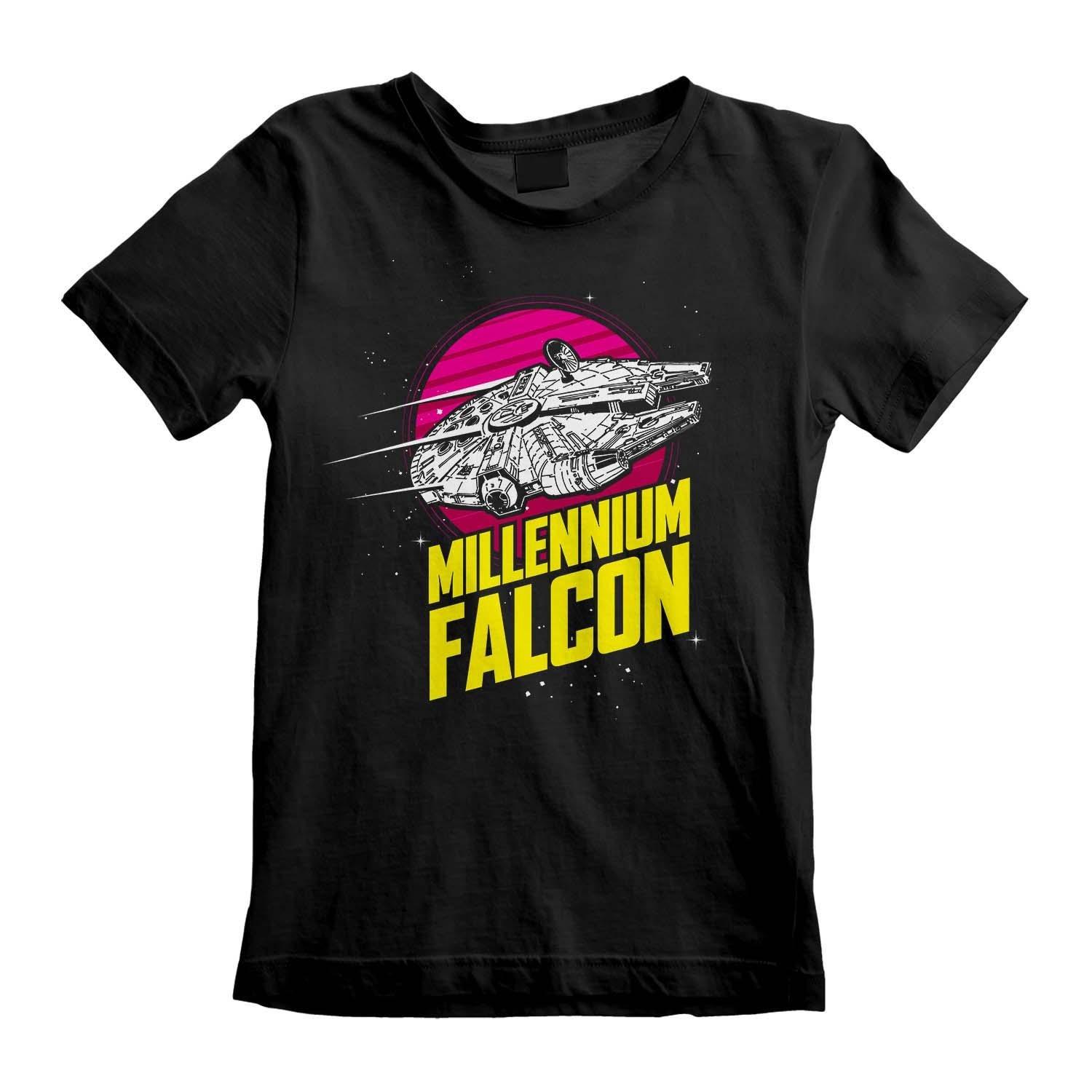 Tshirt Millennium Falcon Jungen Schwarz 152 von STAR WARS