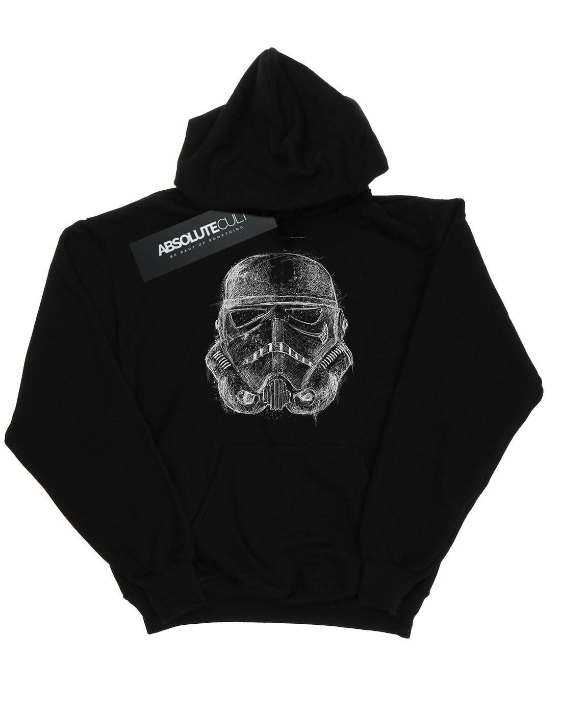 Stormtrooper Scribble Helmet Kapuzenpullover Herren Schwarz S von STAR WARS